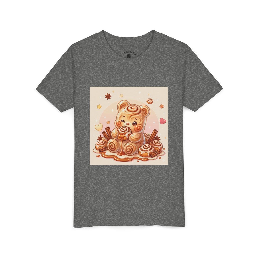 Cinnamon Swirl & Frosting Gooey Gummy Bear Graphic Youth T‑Shirt