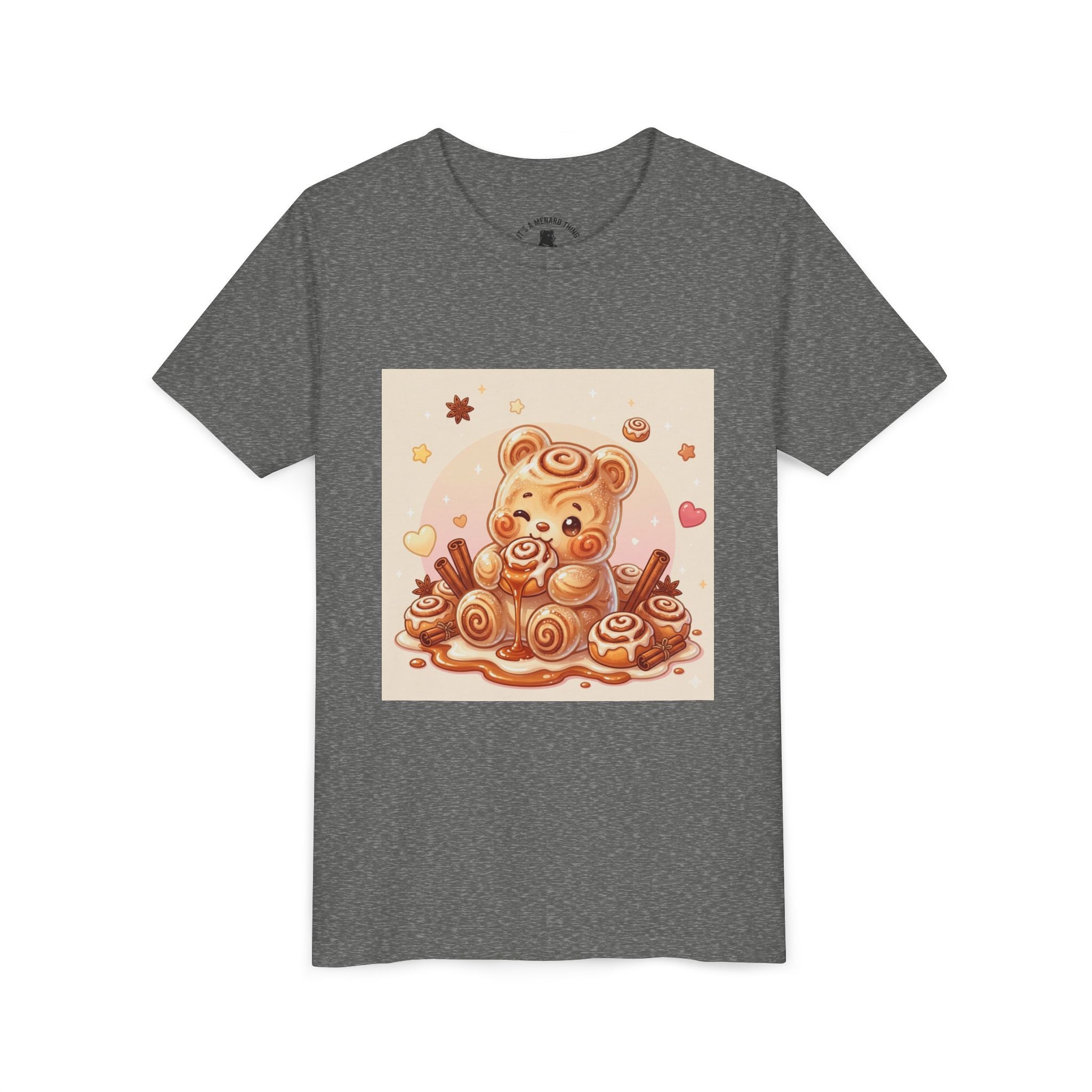 Cinnamon Swirl & Frosting Gooey Gummy Bear Graphic Youth T‑Shirt