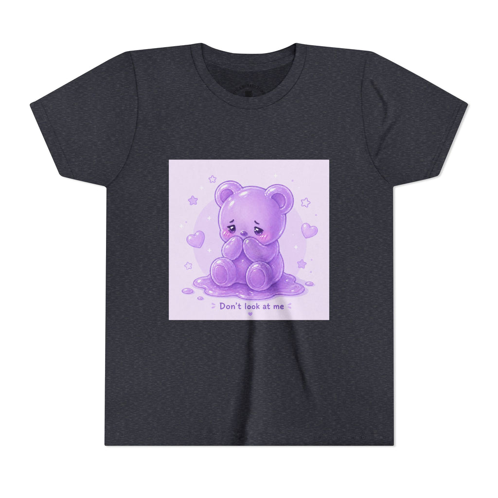 Shy Purple Gooey Gummy Bear “Don’t Look at Me” Graphic