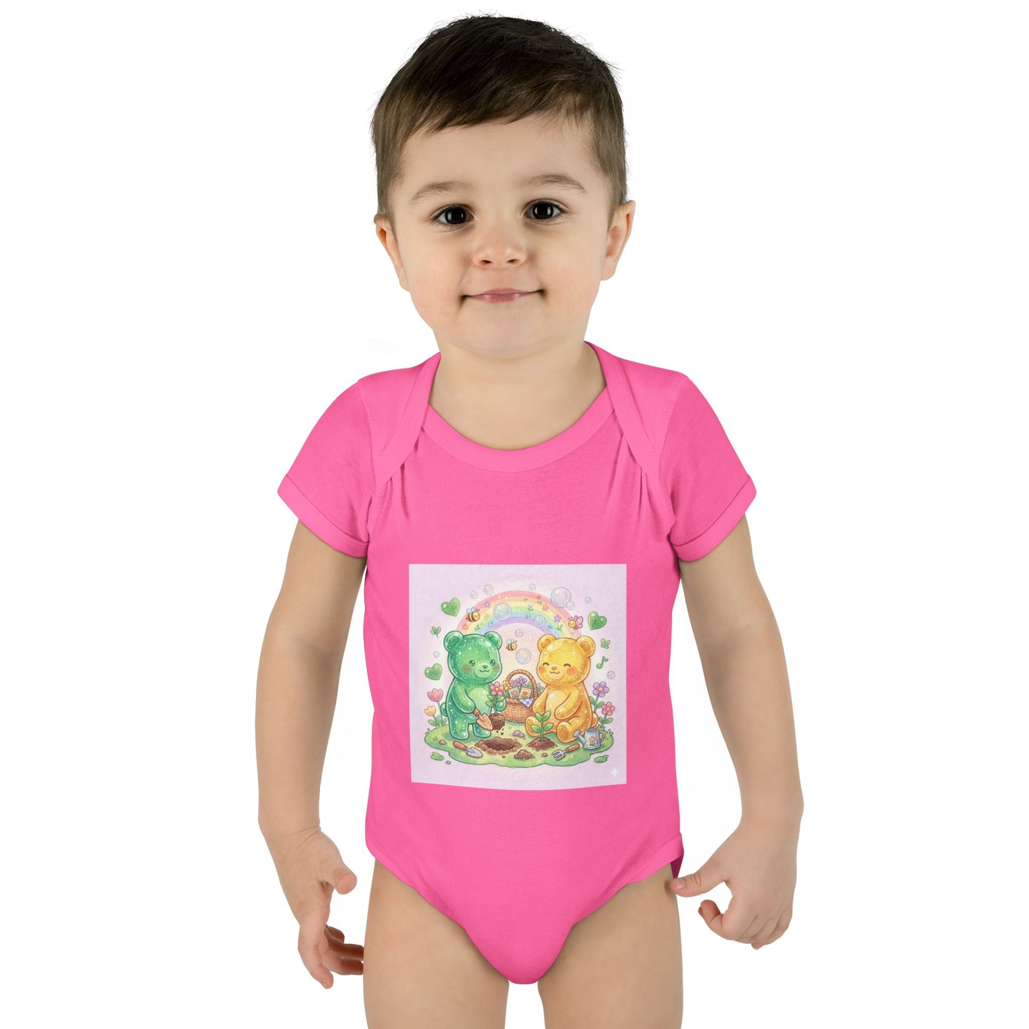Infant Bodysuit — Gooey Gummy Bears Gardening Baby Onesie