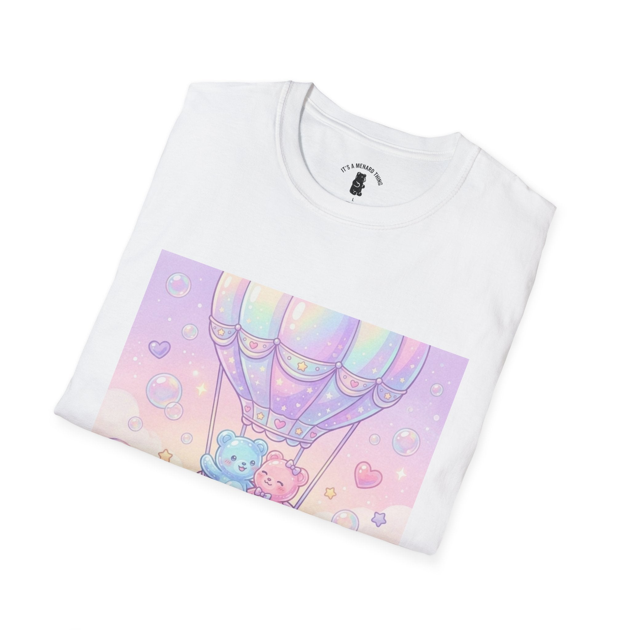 Hot Air Balloon Romantic Adventure, Dou Gooey Gummy Bears— Pastel Kawaii Graphic T-Shirt