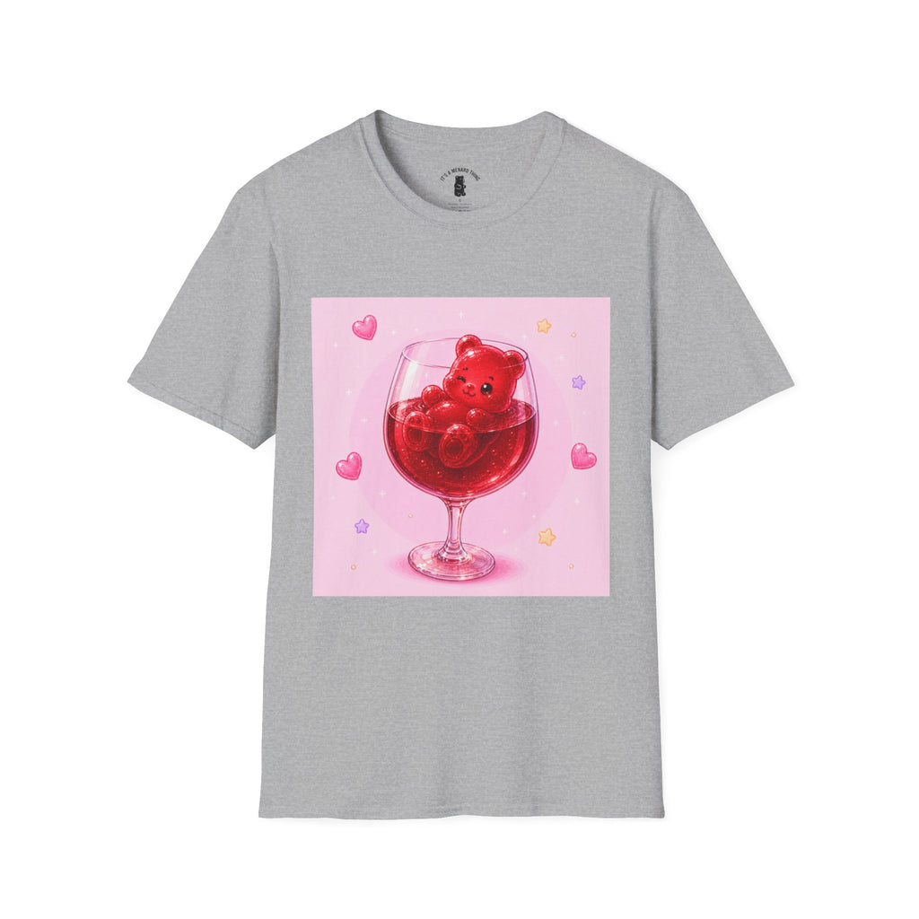 Red Wine Float, Ruby red Boozy Gooey Gummy Bear- Kawaii Graphic T-Shirt