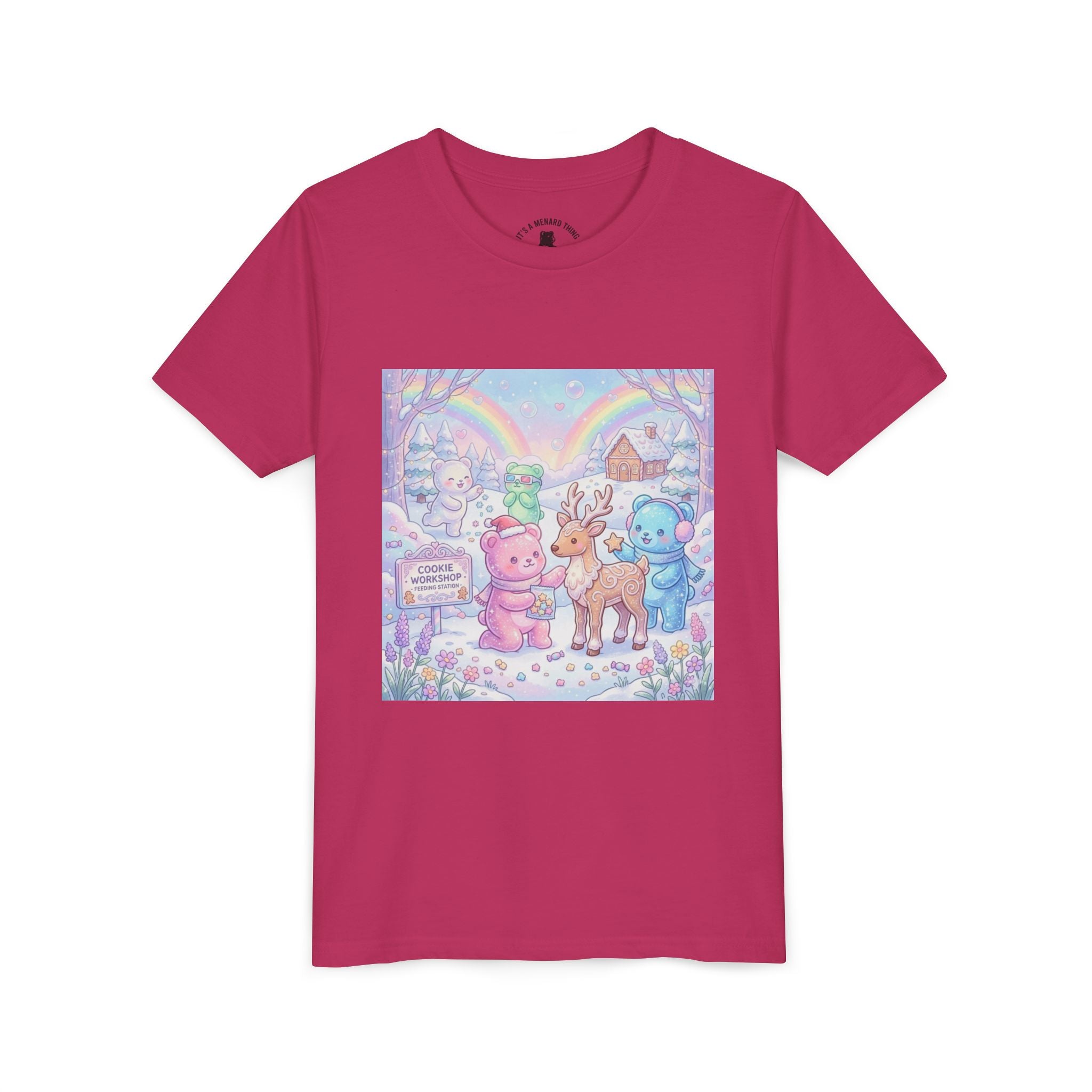 Gooey Gummies Feed Reindeer Graphic Youth Shirt
