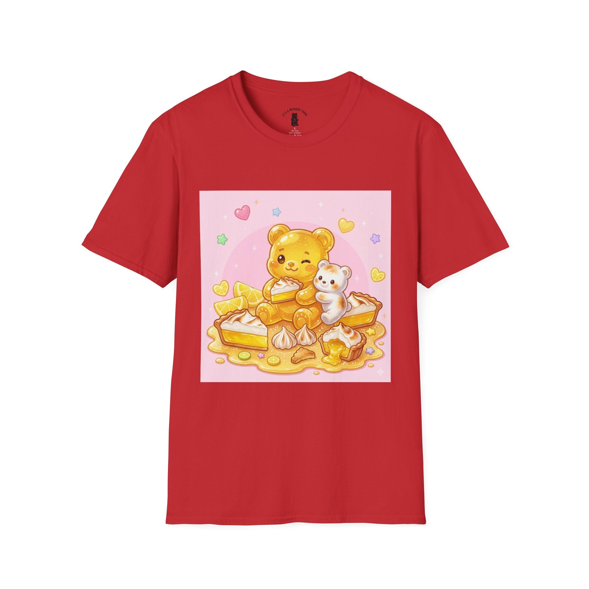 Lemon Margarine Pie & Whipped Cream Gooey Gummy Bear — Kawaii Graphic T-Shirt