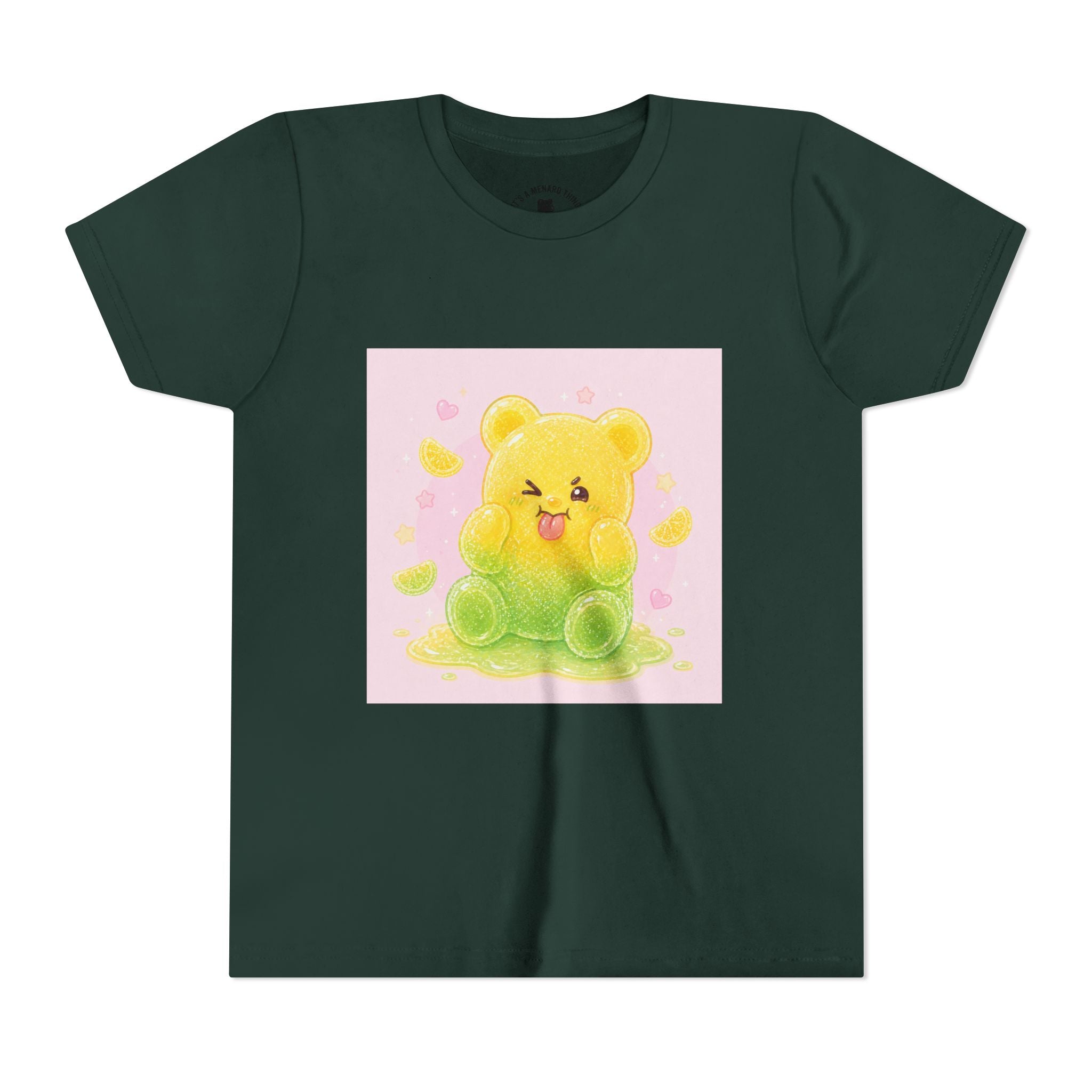 Cute Lemon & Lime Sour Gooey Gummy Bear Kids- Graphic Youth T-Shirt