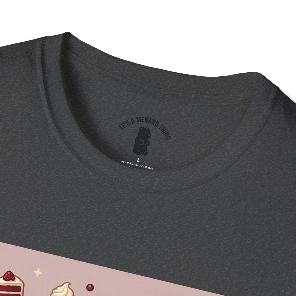 Silky Red Velvet Cake & Cream, Exotic Gooey Gummy Bear — Kawaii Graphic T-Shirt