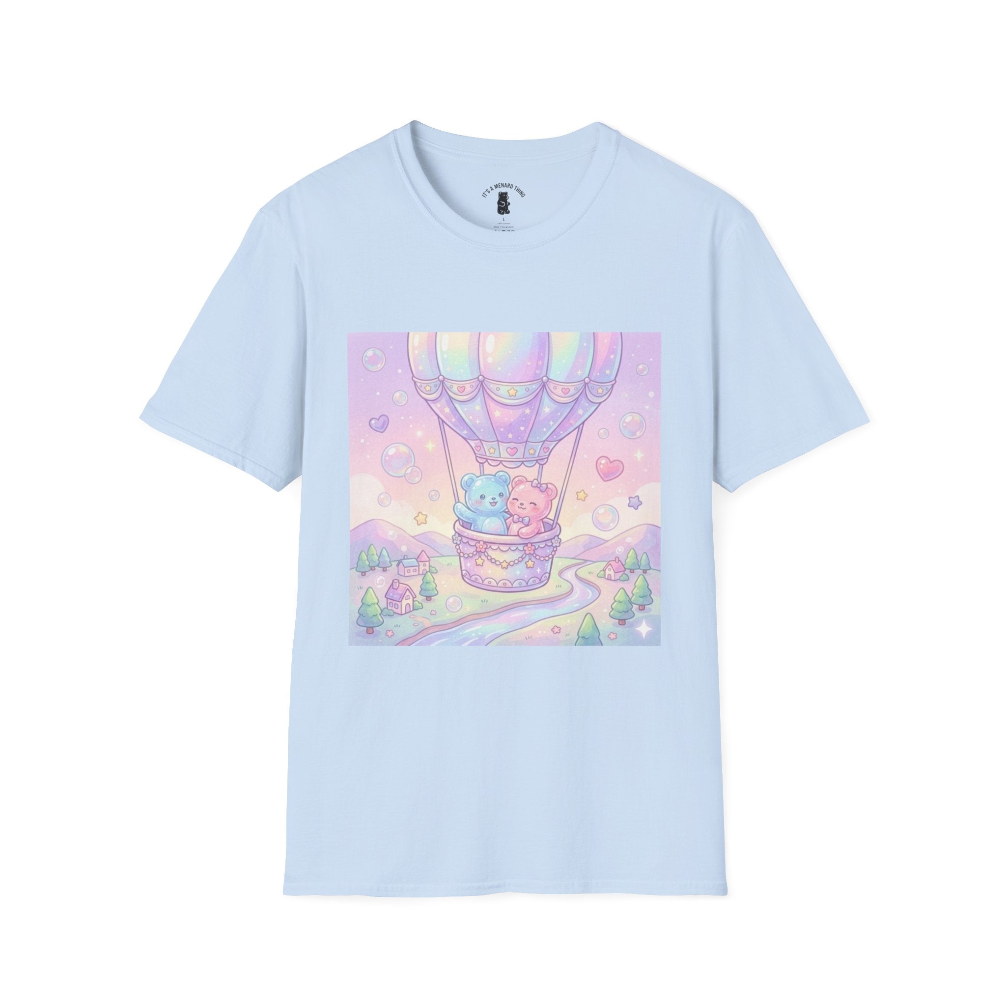 Hot Air Balloon Romantic Adventure, Dou Gooey Gummy Bears— Pastel Kawaii Graphic T-Shirt