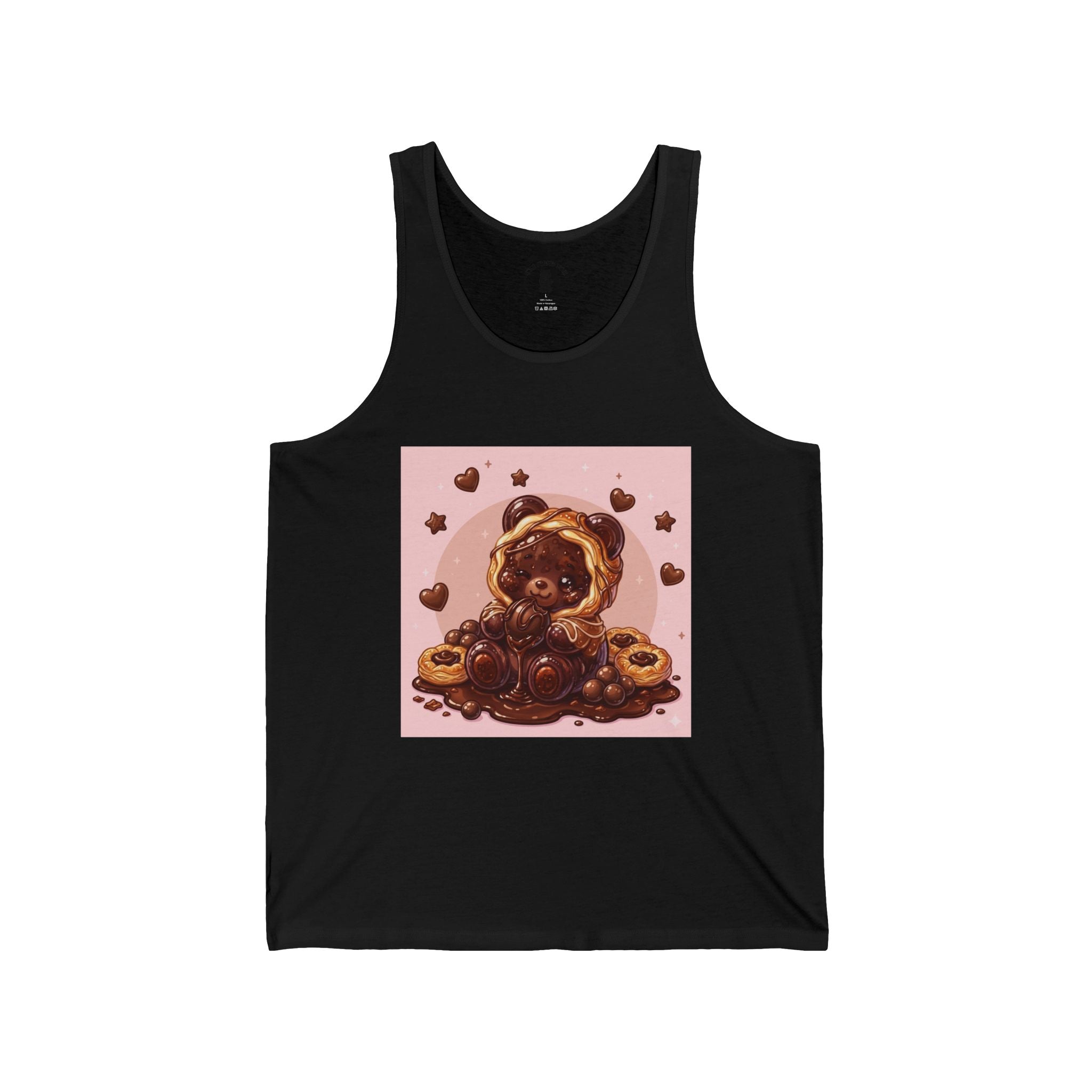 Chocolate Danish, Special Puff Pastry Gooey Gummy Bear — Cute Graphic Tank Top