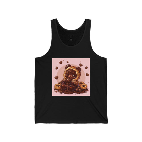 Chocolate Danish, Special Puff Pastry Gooey Gummy Bear — Cute Graphic Tank Top