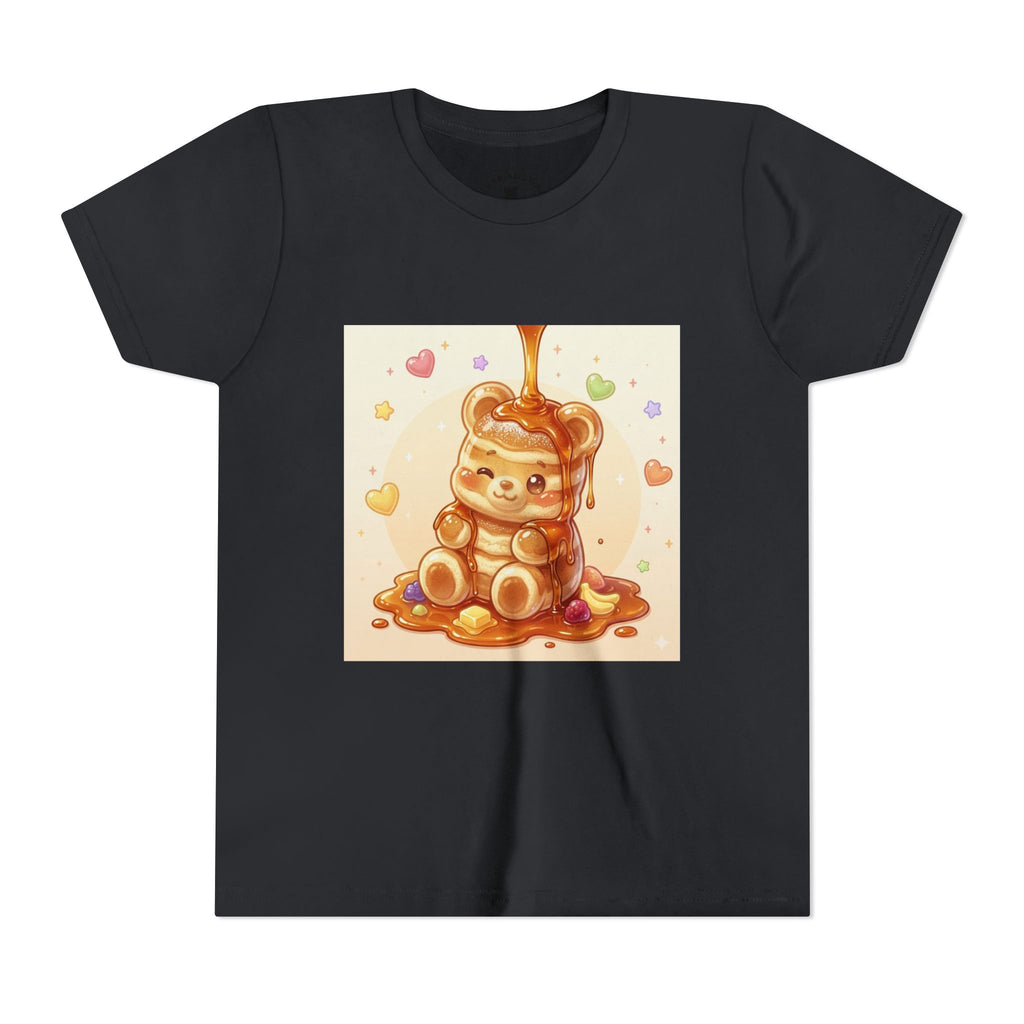 Fluffy Thick Gooey Gummy Pancake Bear Youth T-Shirt