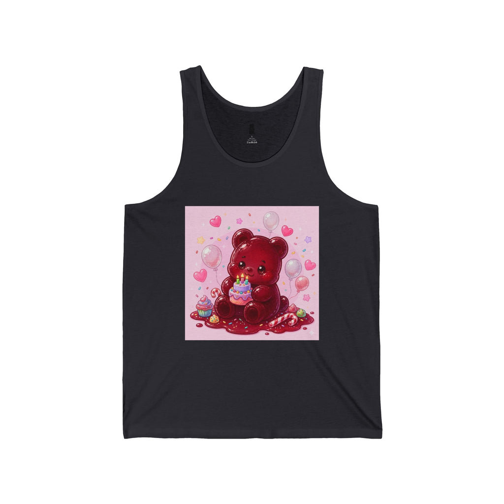 Birthday Cake Surprise! Red Gooey Gummy Bear – Cute Graphic Tank Top