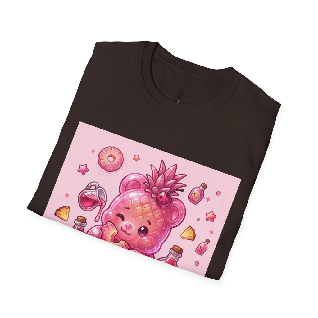Exotic Pink Pineapple Gooey Gummy Bear — Kawaii Graphic T-Shirt