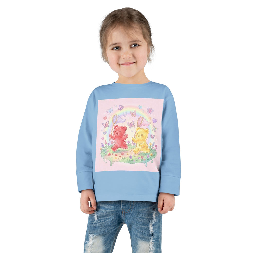Catchin Butterflies, Oozy Bear Duo Friends- Graphic Long Sleeve Shirt