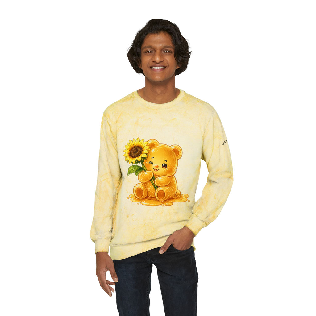 Sunflower Special, Golden Yellow Gooey Gummy Bear- Kawaii Graphic Sweatshirt