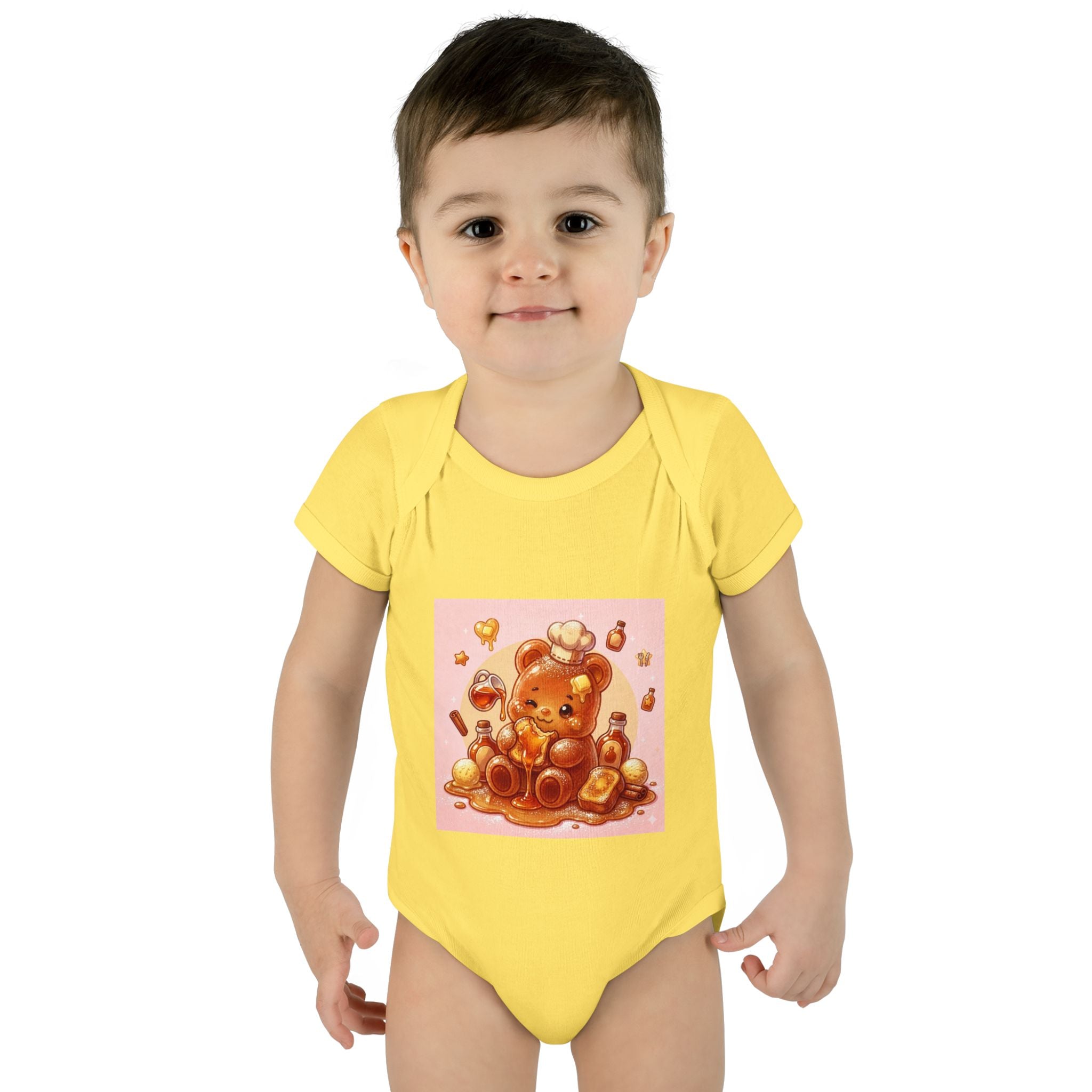 French Toast Gooey with Syrup Gummy Bear & Hearts Design