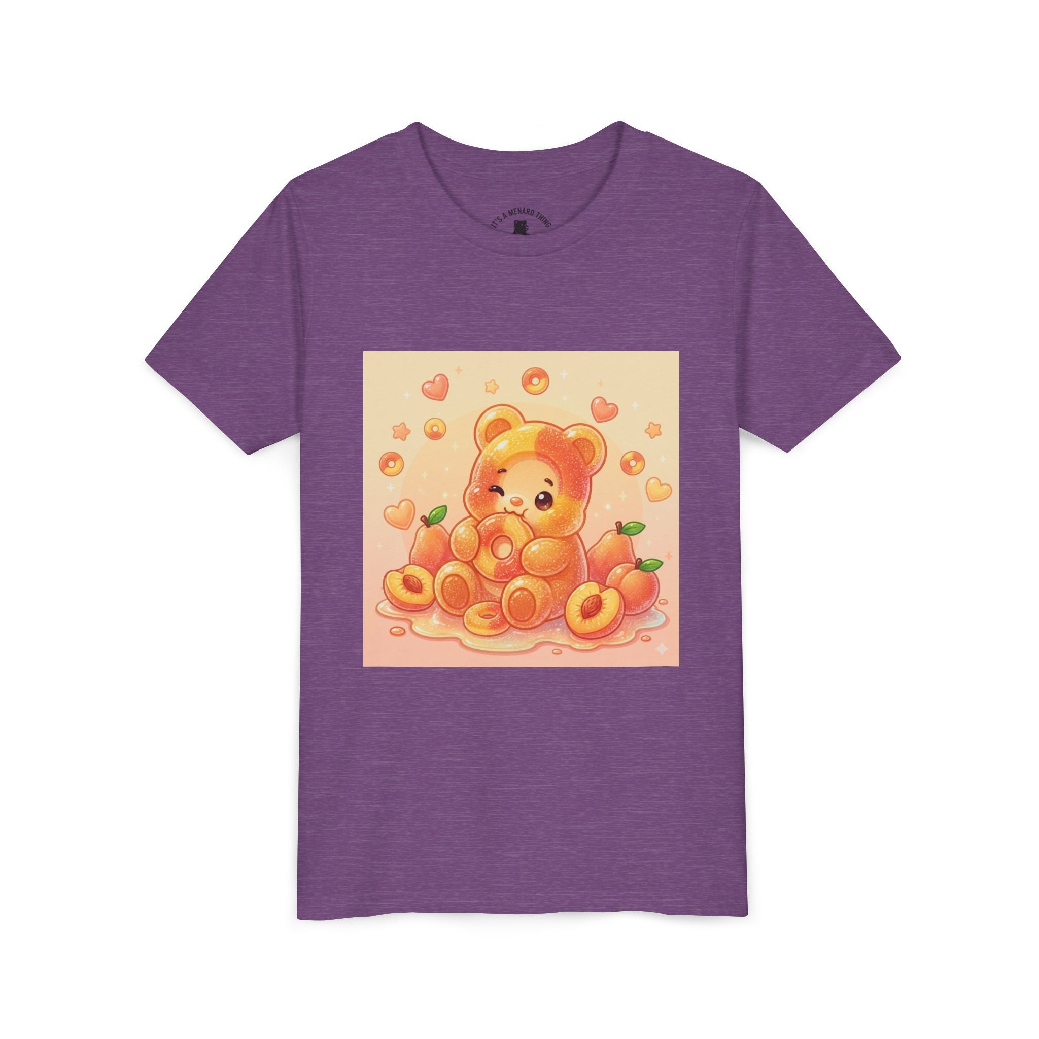 Peach Ring Gooey Gummy Bear Kids Short Sleeve Shirt