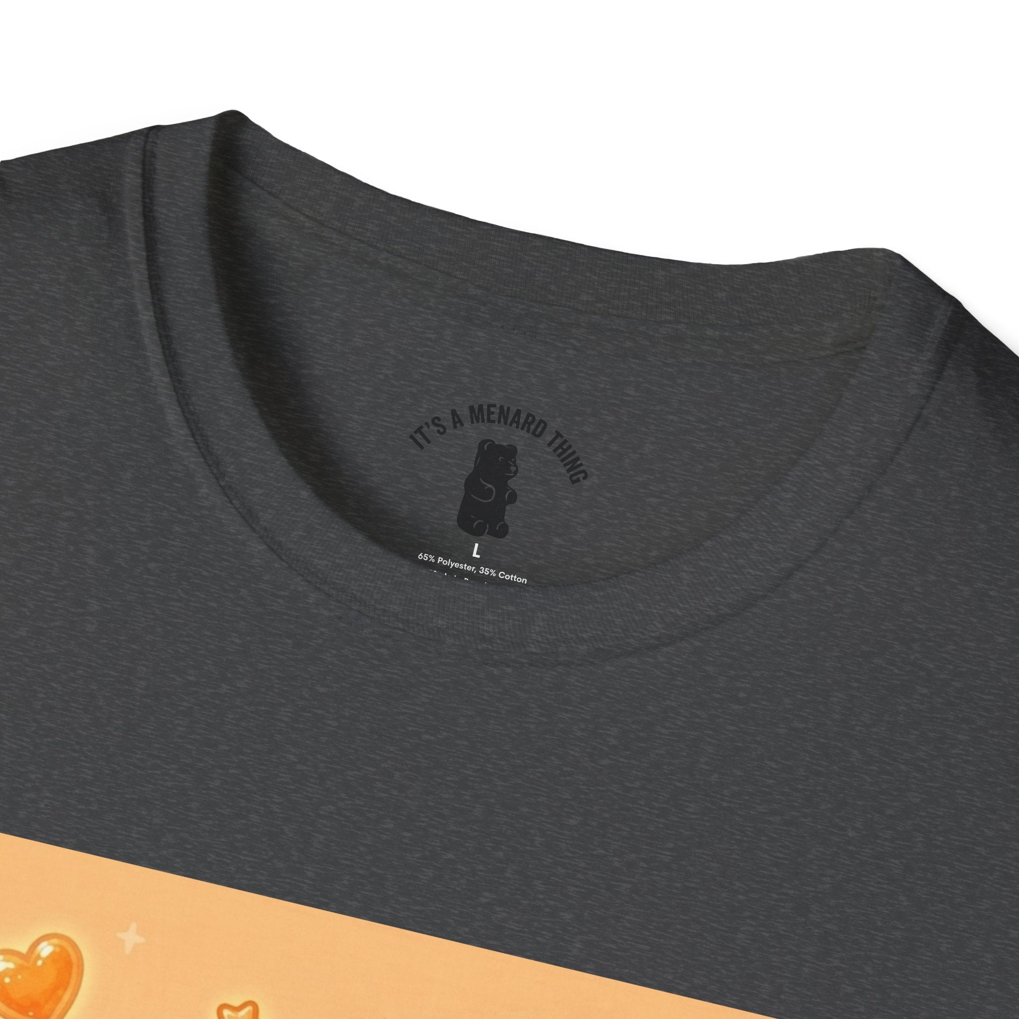 Orange Burst Gooey Gummy Bear T-Shirt —  Kawaii Graphic T-Shirt