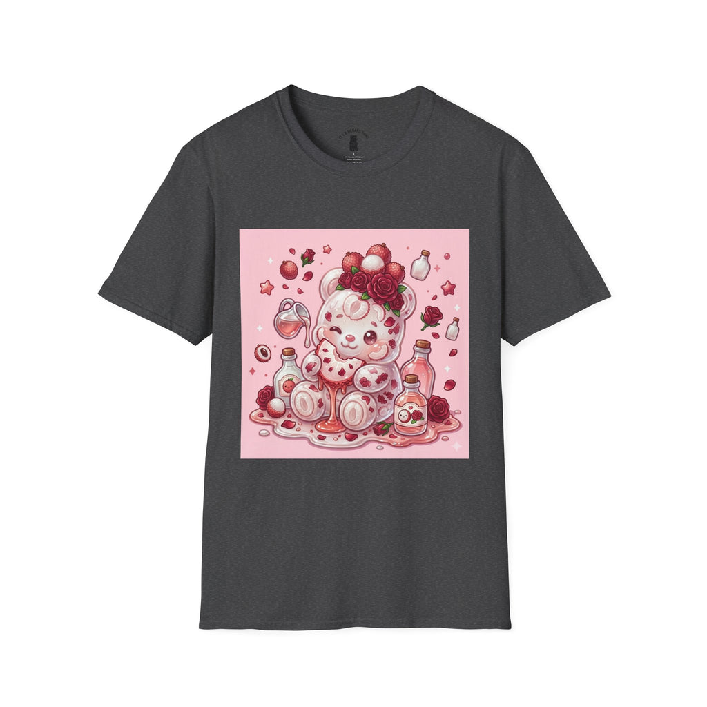 Rose Lychee berry Exotic fruit Gooey Gummy Bear — Kawaii Graphic T-Shirt