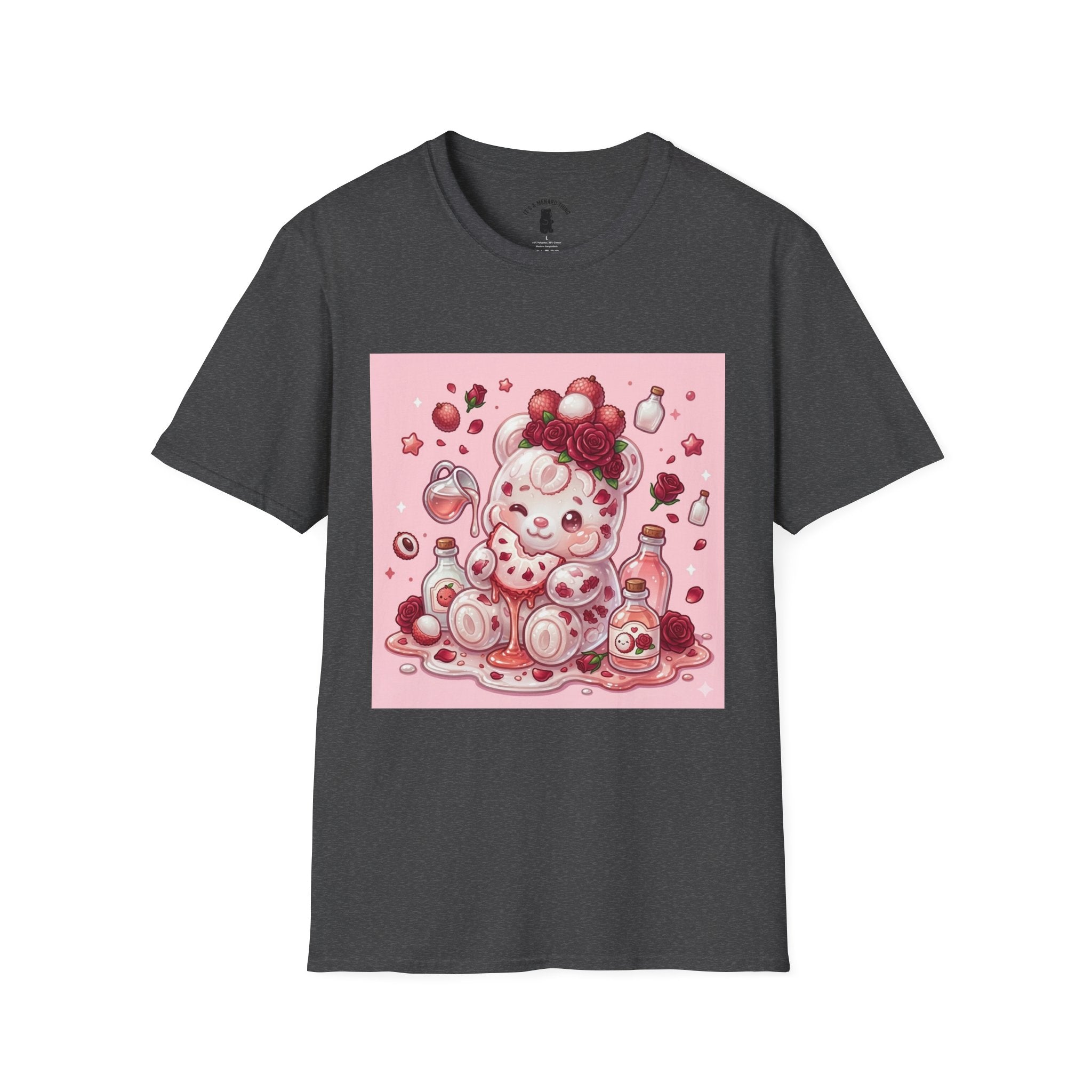 Rose Lychee berry Exotic fruit Gooey Gummy Bear — Kawaii Graphic T-Shirt