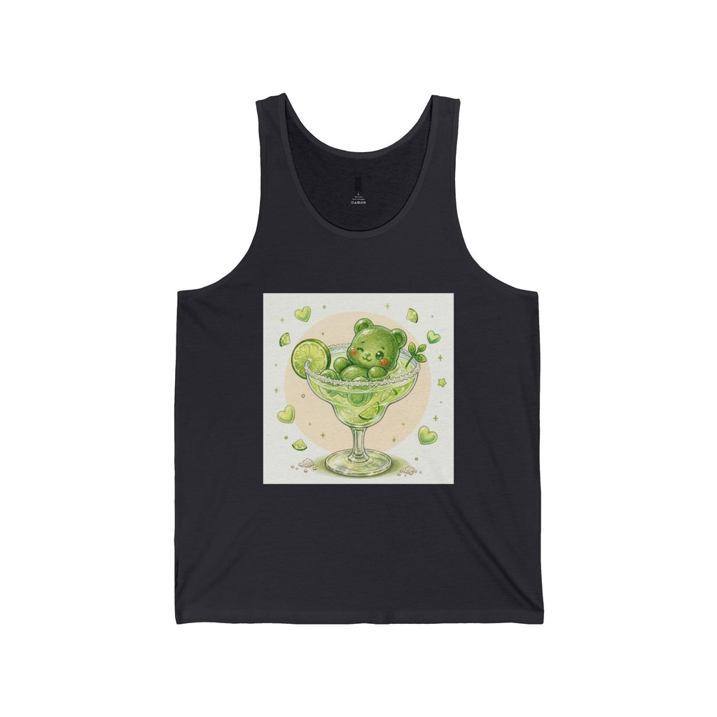 Lime Margarita Special, Green Boozy Gooey Gummy Bear — Kawaii Graphic Tank Top