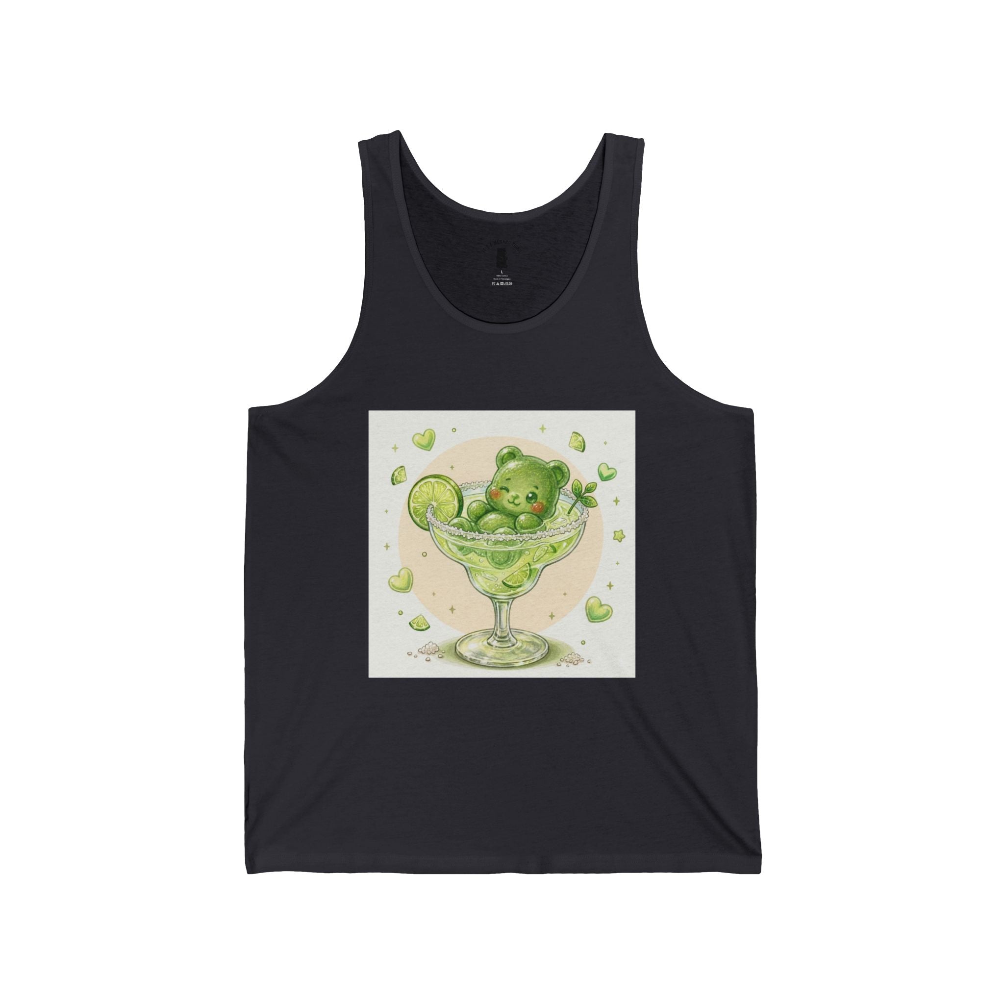 Lime Margarita Special, Green Boozy Gooey Gummy Bear — Kawaii Graphic Tank Top