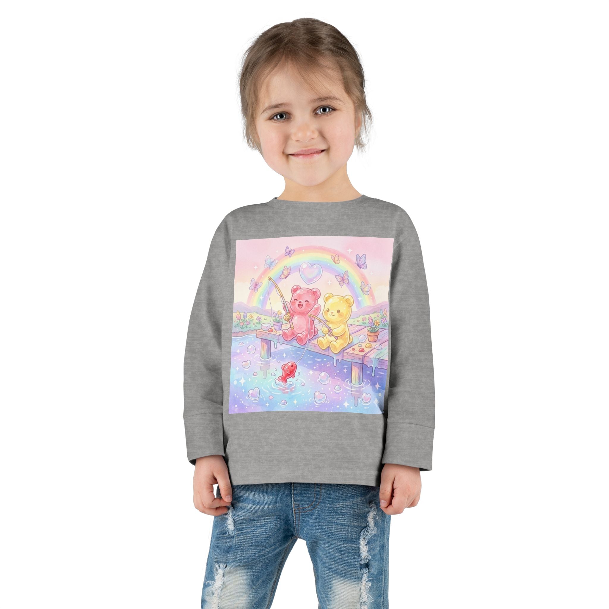 Going Fishing, Oozy Bear Duo Friends- Graphic Long Sleeve Shirt