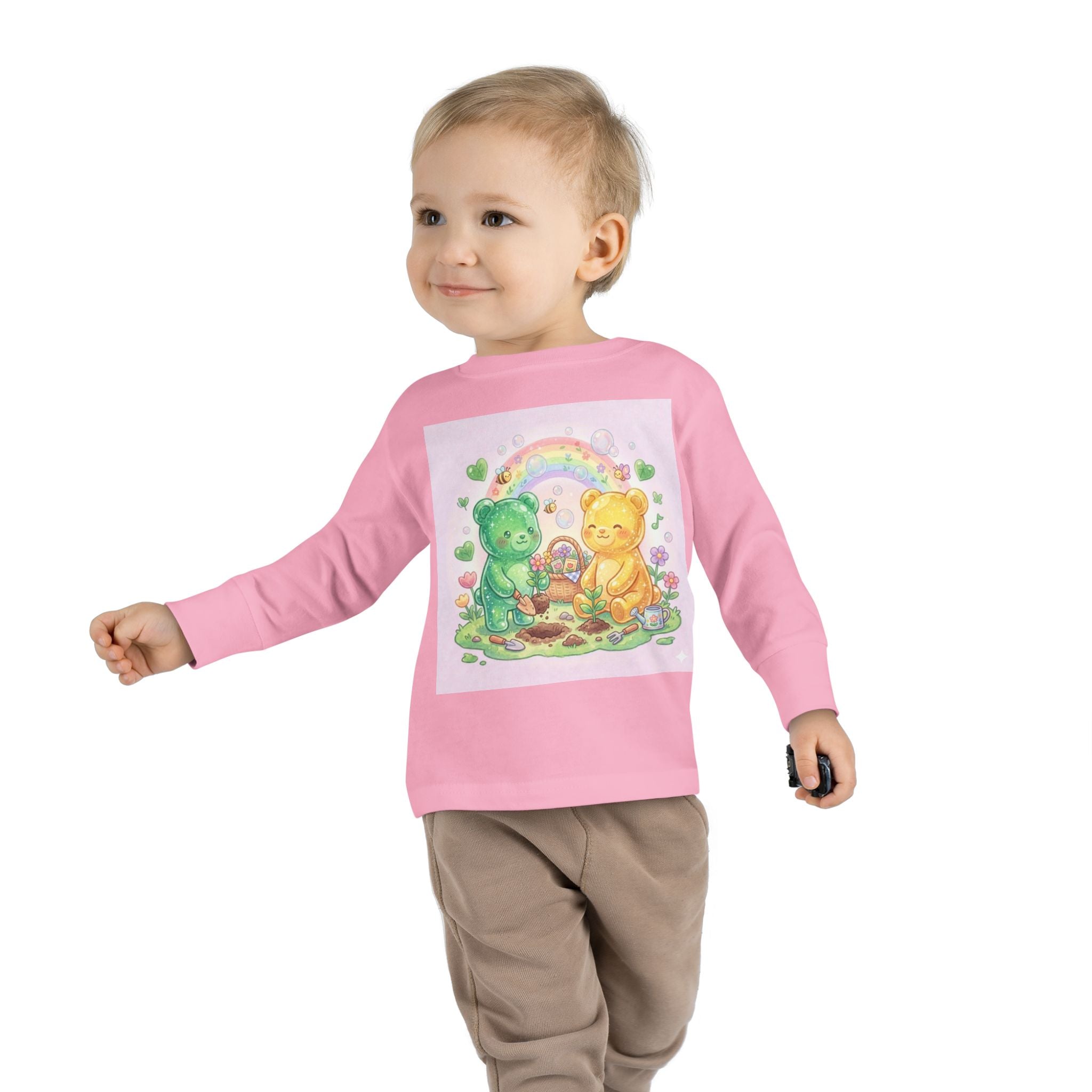 Let's Build a Garden, Oozy Bear Friends Gummy Duo- Graphic Long Sleeve Shirt