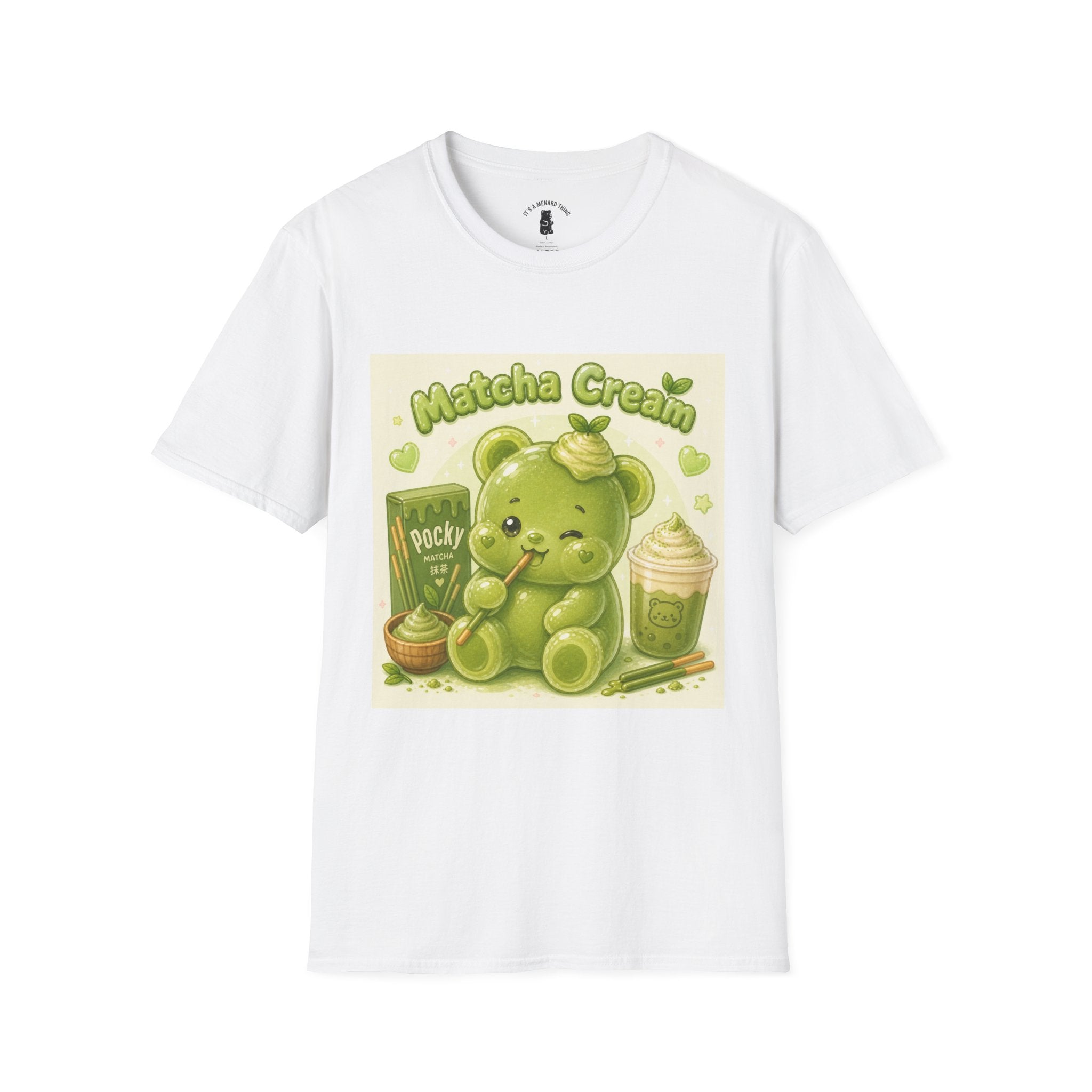 Matcha Cream Gooey Gummy Bear — Cute Green Tea Kawaii Graphic Tee
