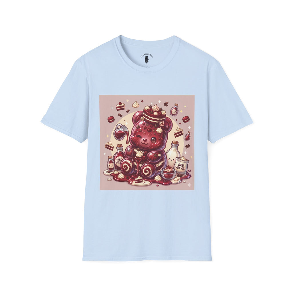 Silky Red Velvet Cake & Cream, Exotic Gooey Gummy Bear — Kawaii Graphic T-Shirt