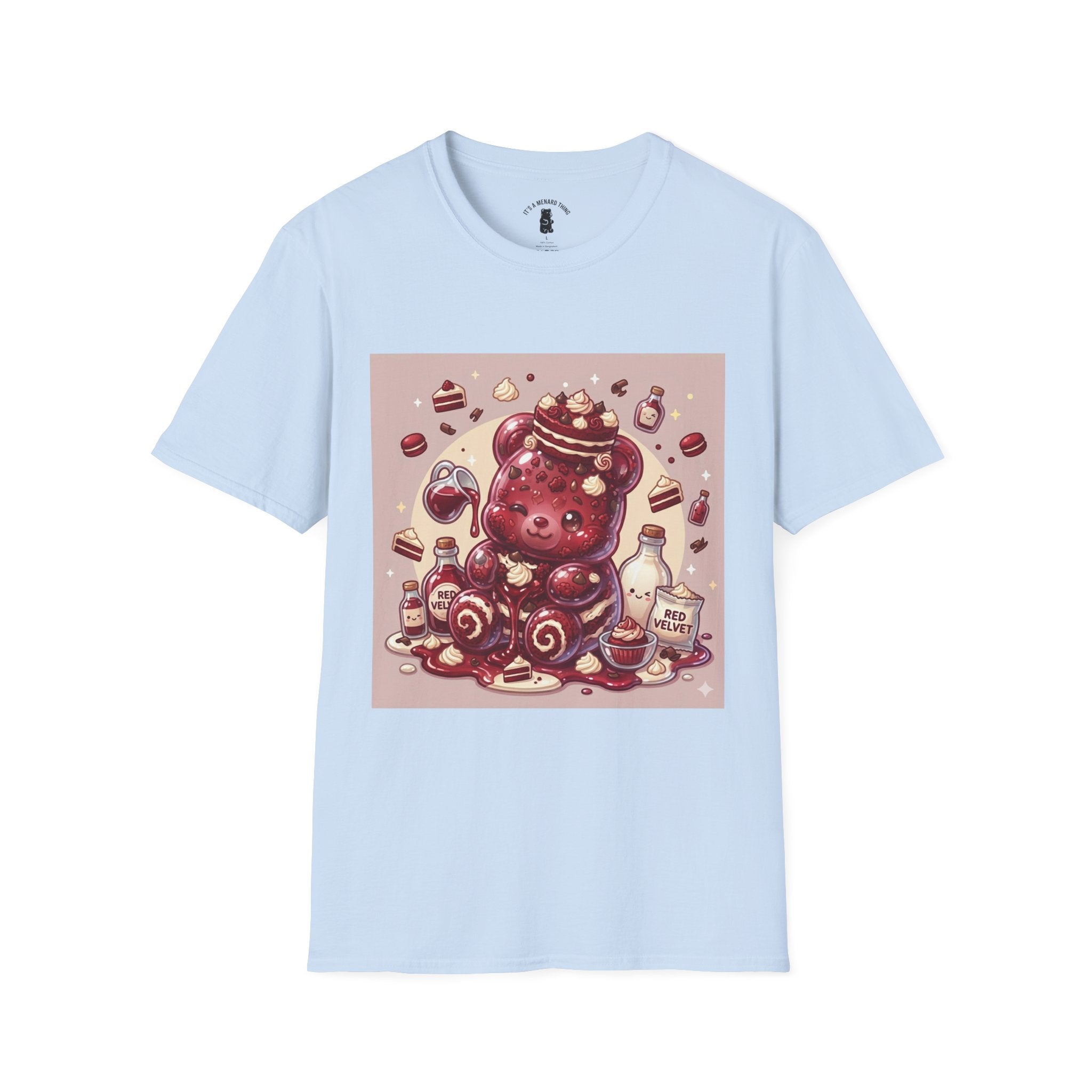 Silky Red Velvet Cake & Cream, Exotic Gooey Gummy Bear — Kawaii Graphic T-Shirt