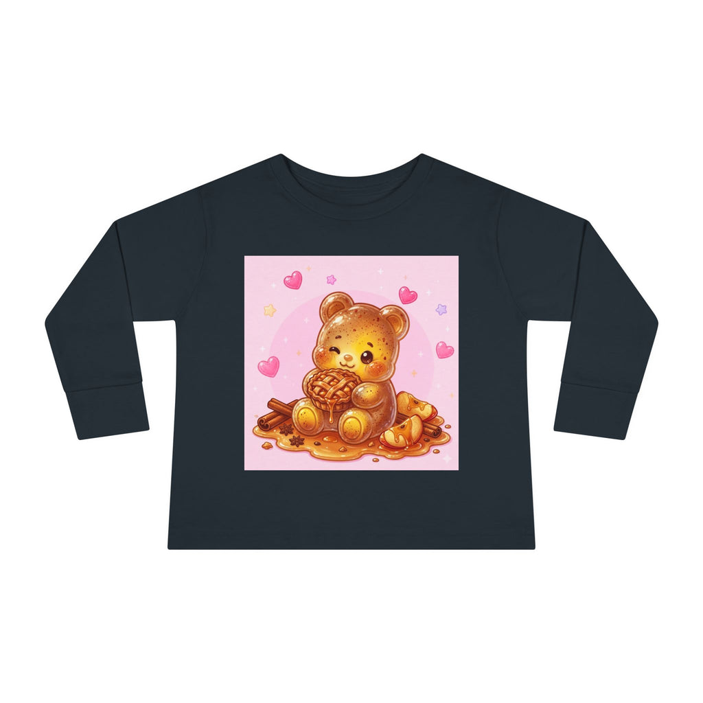 Cinnamon Sweet Fresh Apple Pie, Oozy Bear Gummy Friend- Kids Long Sleeve Shirt