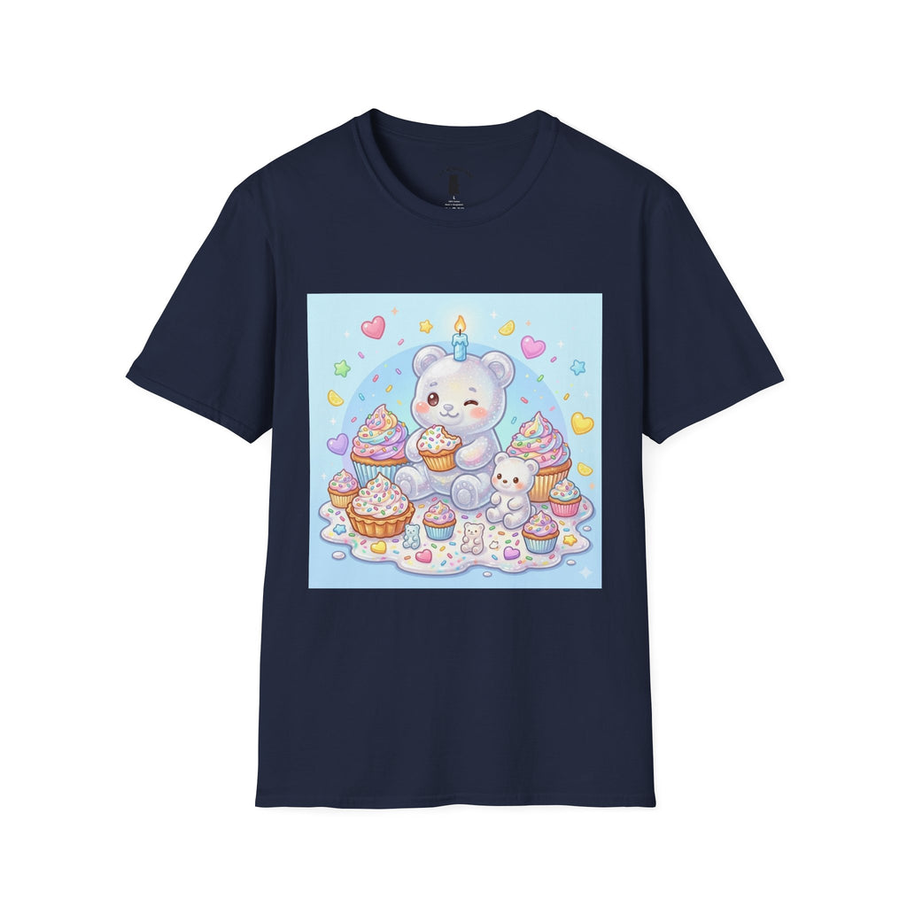 Birthday Cake and Party Gooey Gummy Bear— Kawaii Graphic T-Shirt
