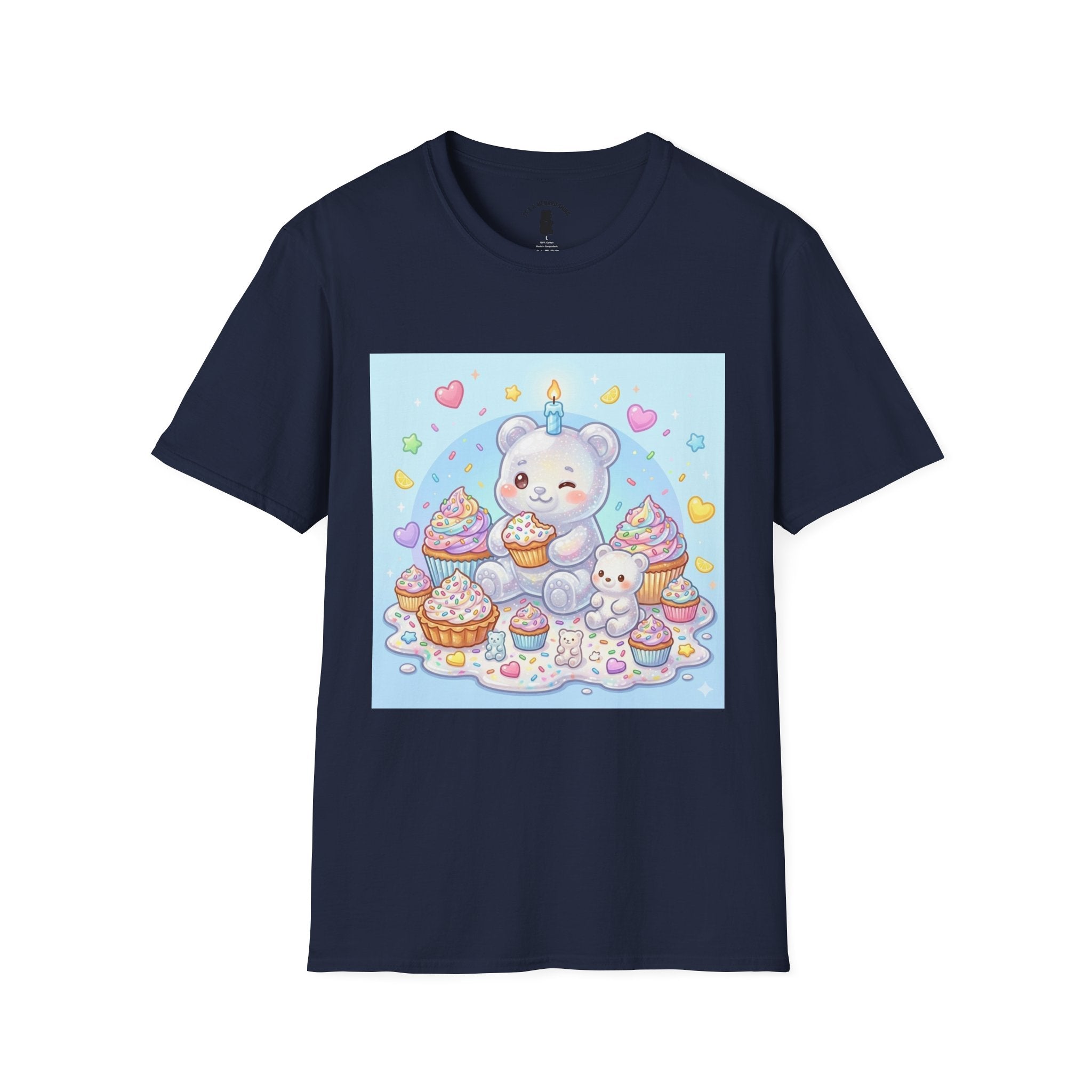 Birthday Cake and Party Gooey Gummy Bear— Kawaii Graphic T-Shirt