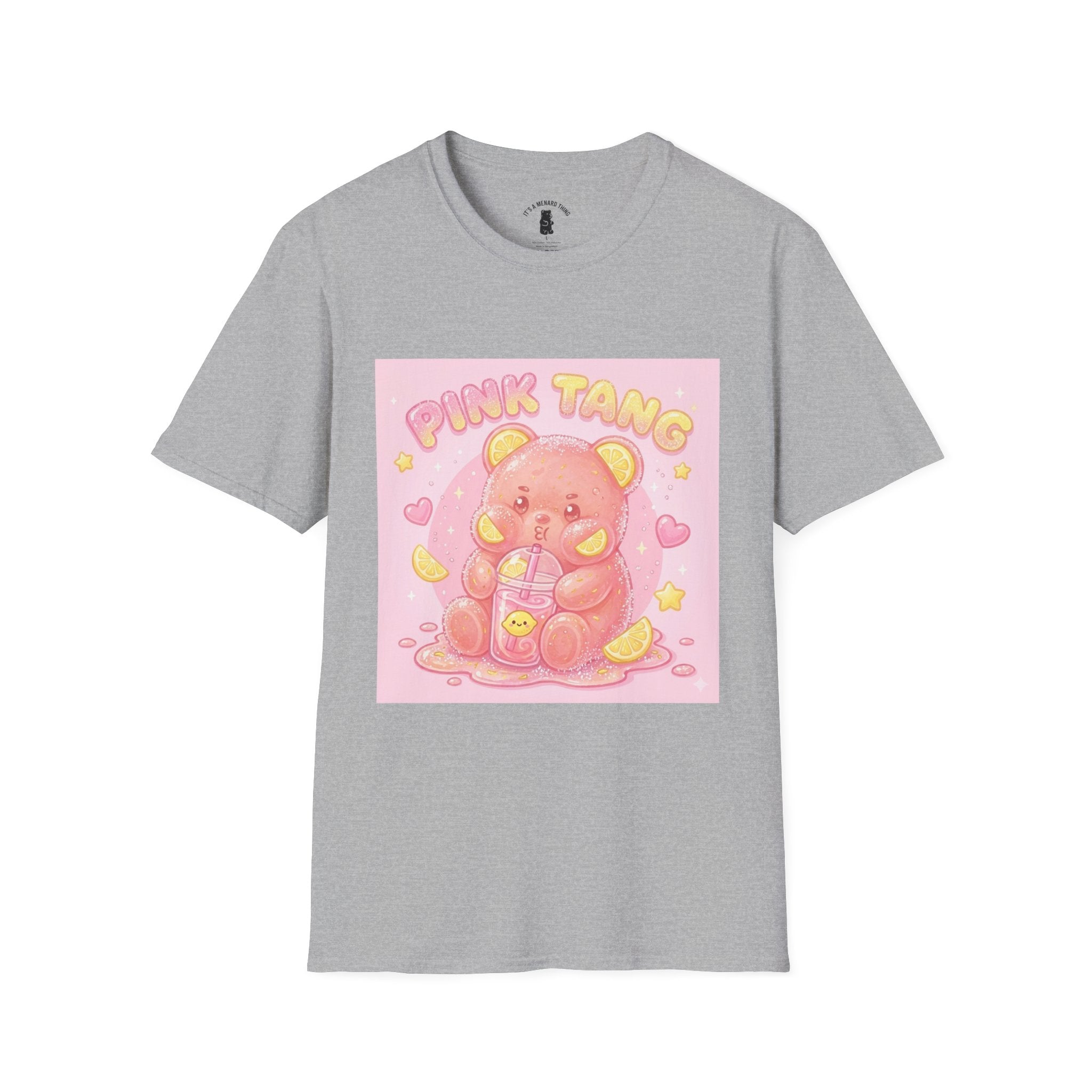 Pink Lemonaid Sour Gooey Gummy Bear T-Shirt -Kawaii Graphic Tee