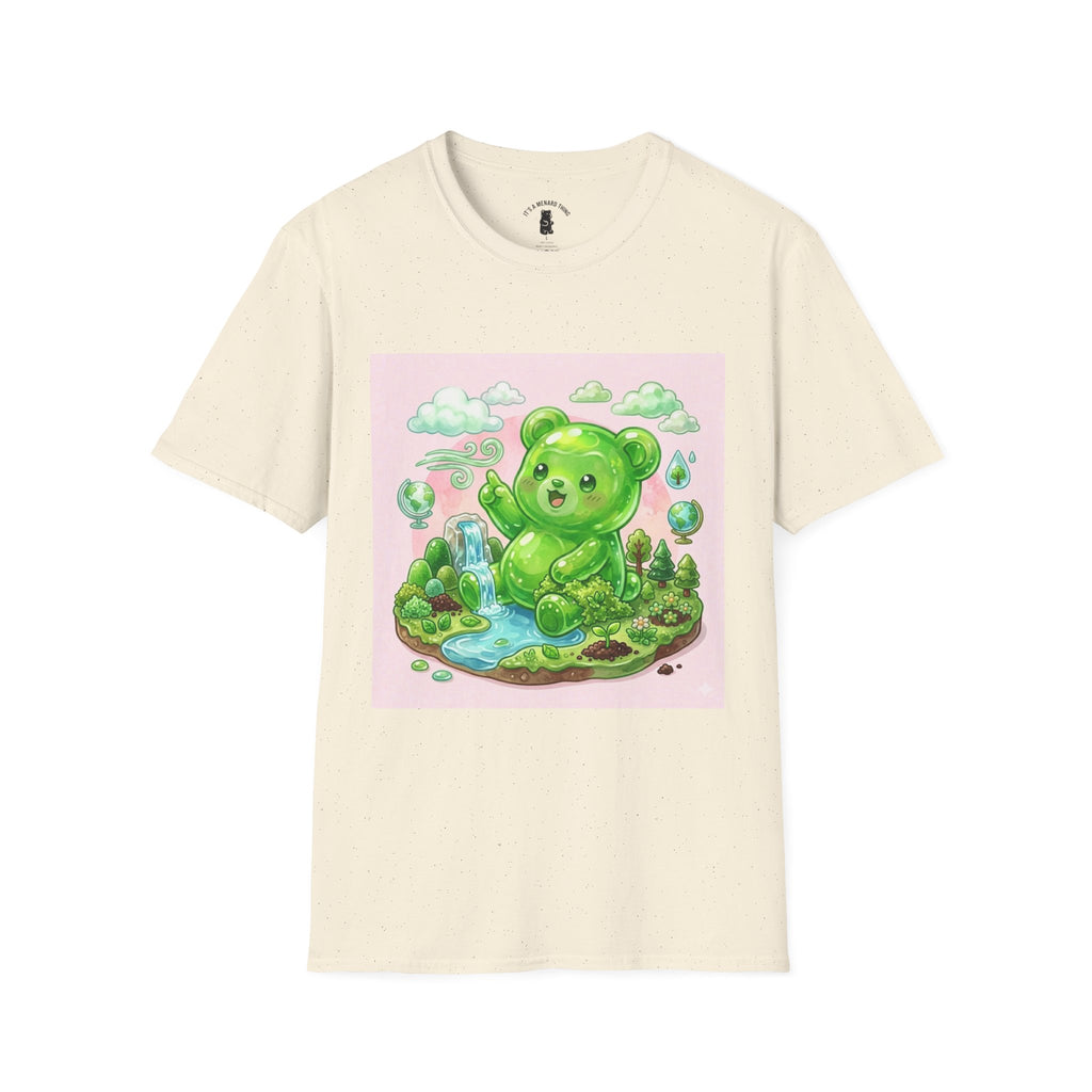 Green Teddy Bear Nature Tee — Cute Eco-Garden Graphic T-Shirt