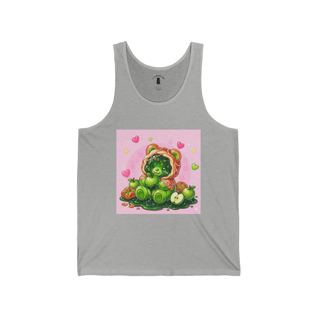 Green Apple Danish, Special Puff Pastry Gooey Gummy Bear — Kawaii Graphic Tank Top