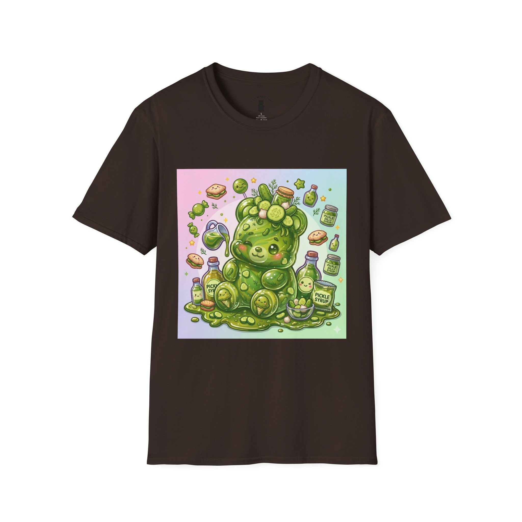 Sour Dill Pickle, Exotic Gooey Gummy Bear — Kawaii Graphic T-Shirt