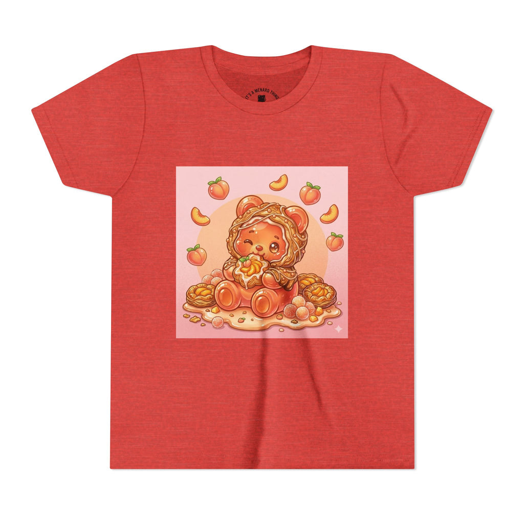 Peach Danish Bear Graphic Shirt for Kids