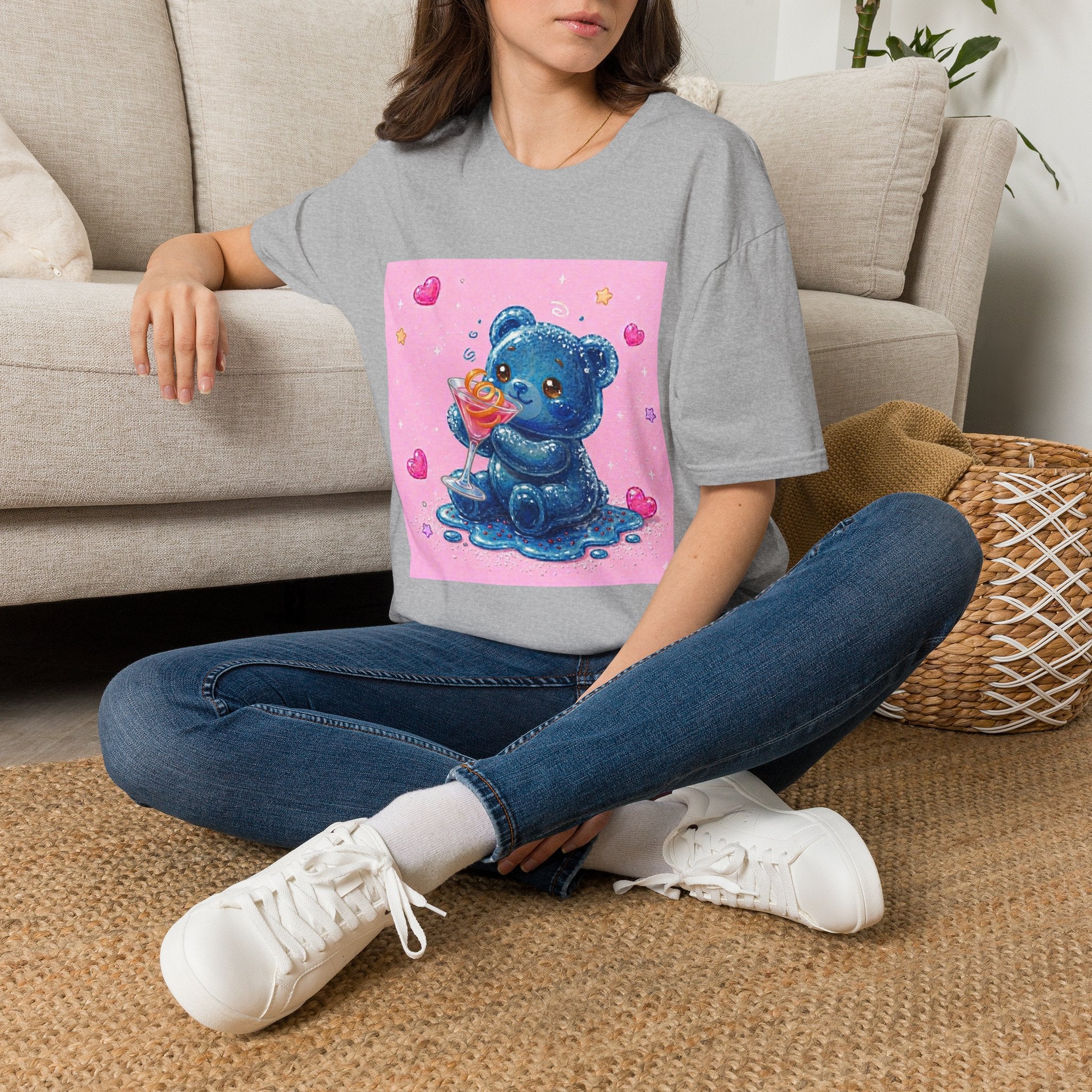 Special Cosmo Delight, Blue Oozy Boozy Gummy Bear Drinking Pal- Graphic Shirt