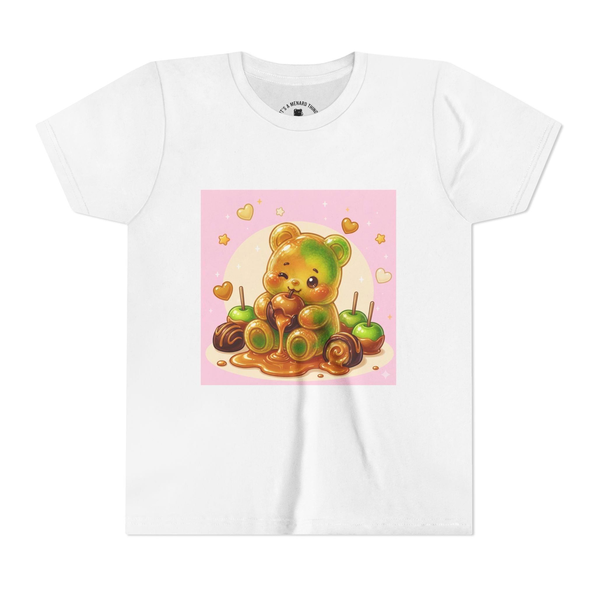 Caramel Apple Gooey Gummy Bear Graphic Kids T-Shirt