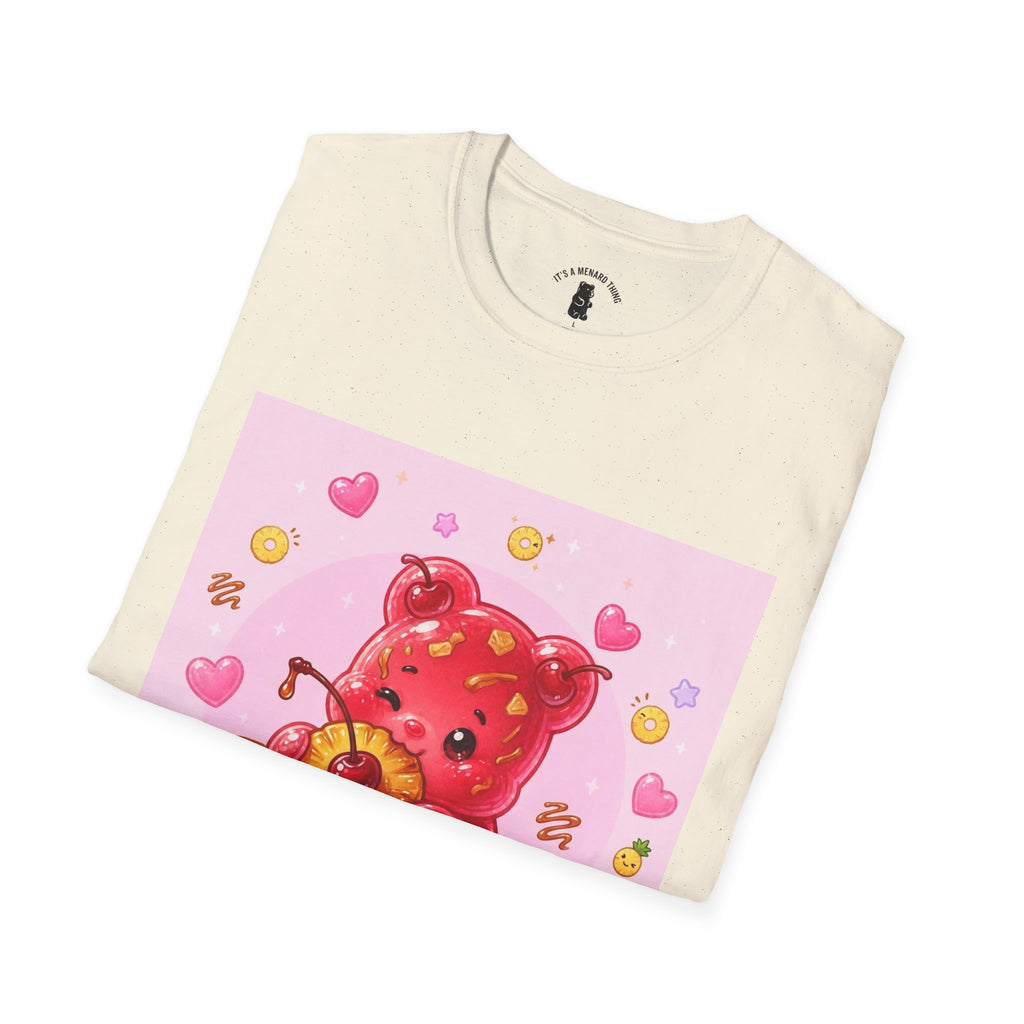 Kawaii Pineapple & Candied Cherries Gooey Gummy Bear — Cute Graphic T-Shirt