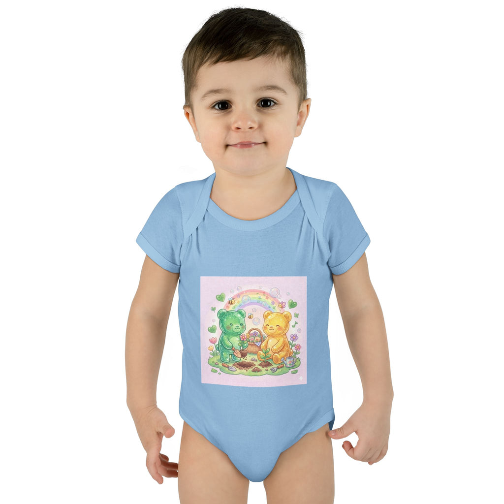 Copy of Infant Bodysuit — Oozy Gummy Bears Gardening Baby Onesie
