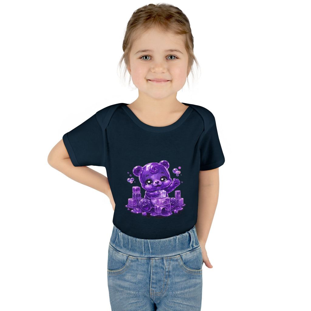 Play Time, Purple Crystal Baby Oozy Bear Gummy Cutie Addition- Graphic Onesie