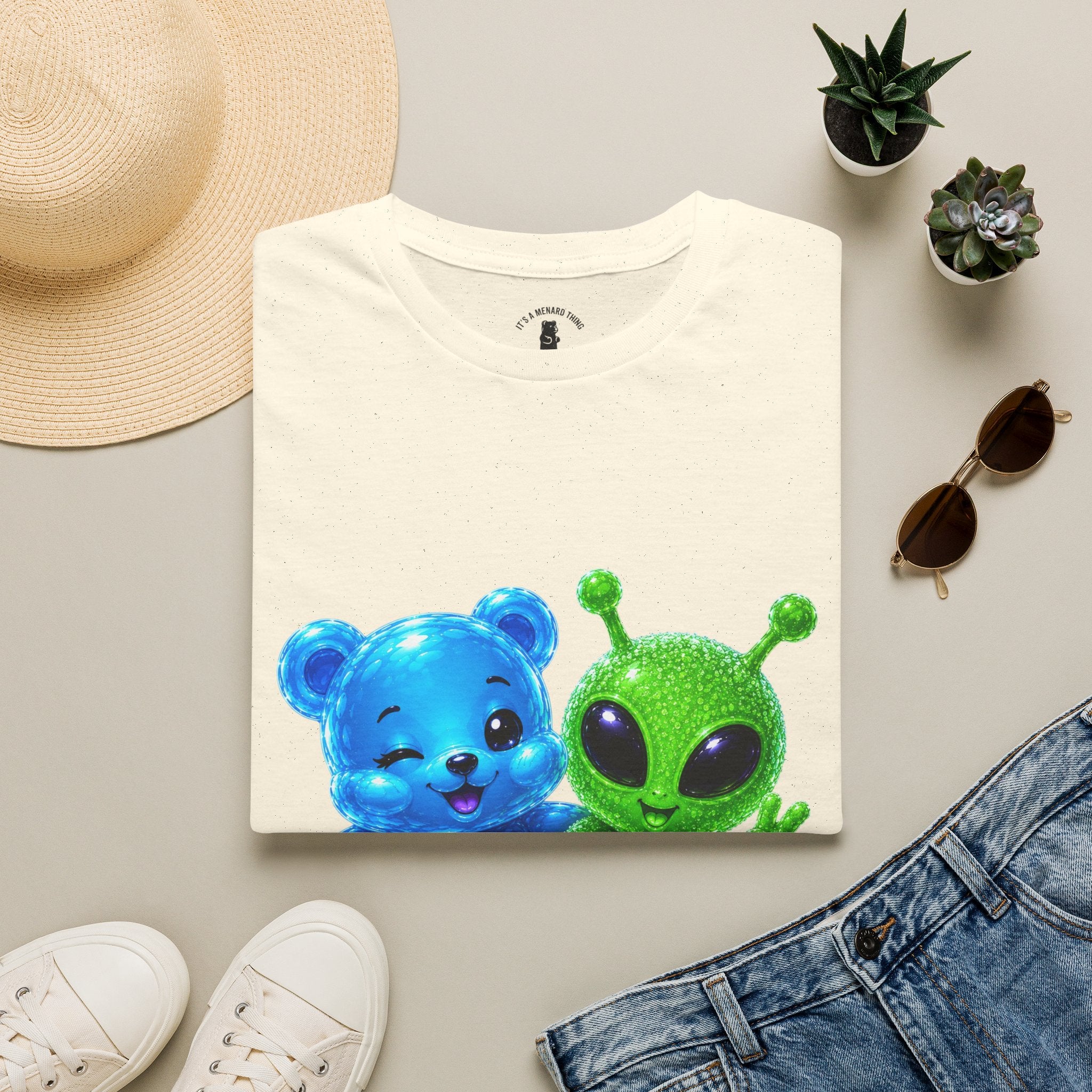 We Come in Peace, Oozy Bear & Alien Special Addition- Graphic Shirt