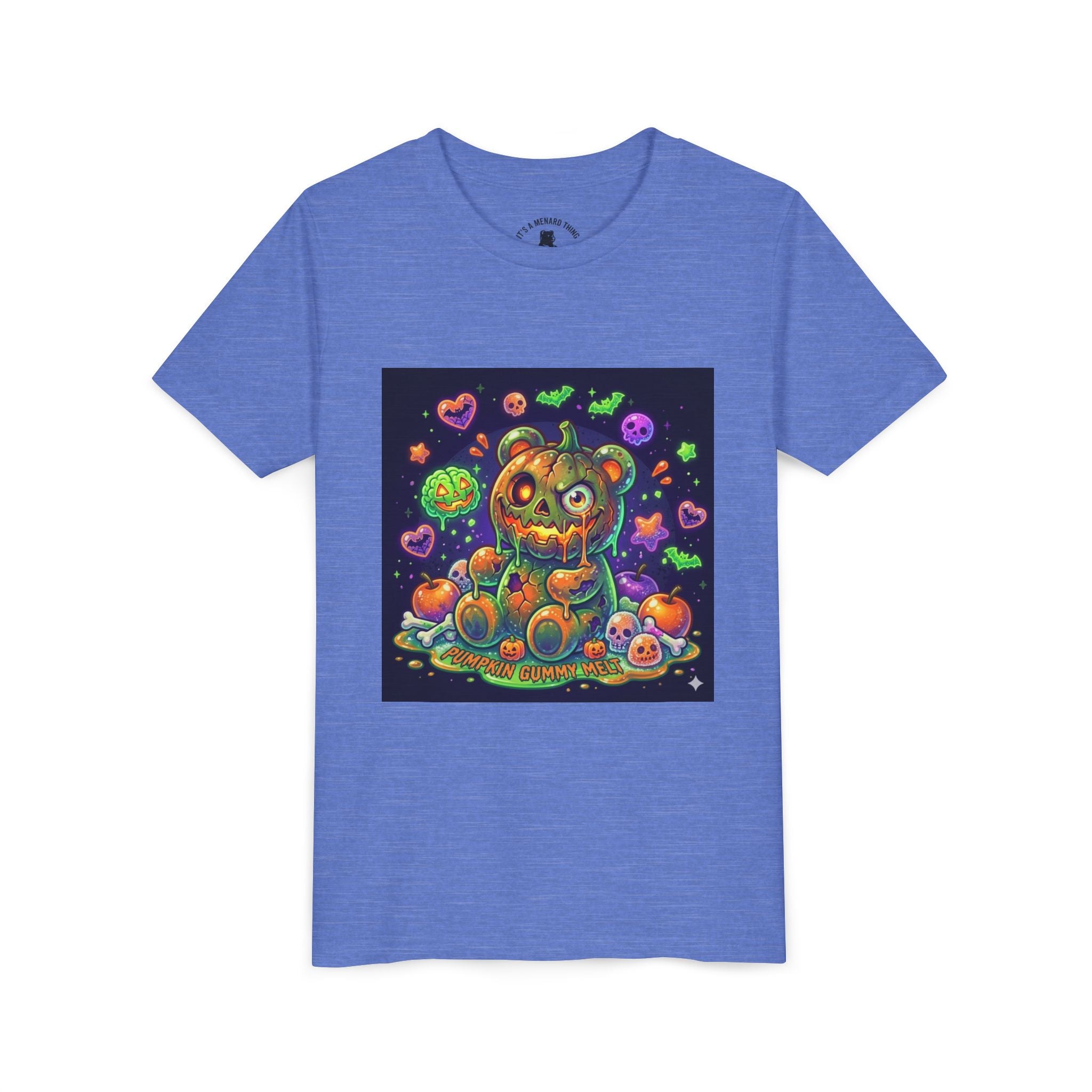 Cute Creepy Pumpkin Head Gooey Gummy Bear Halloween- Graphic Tee