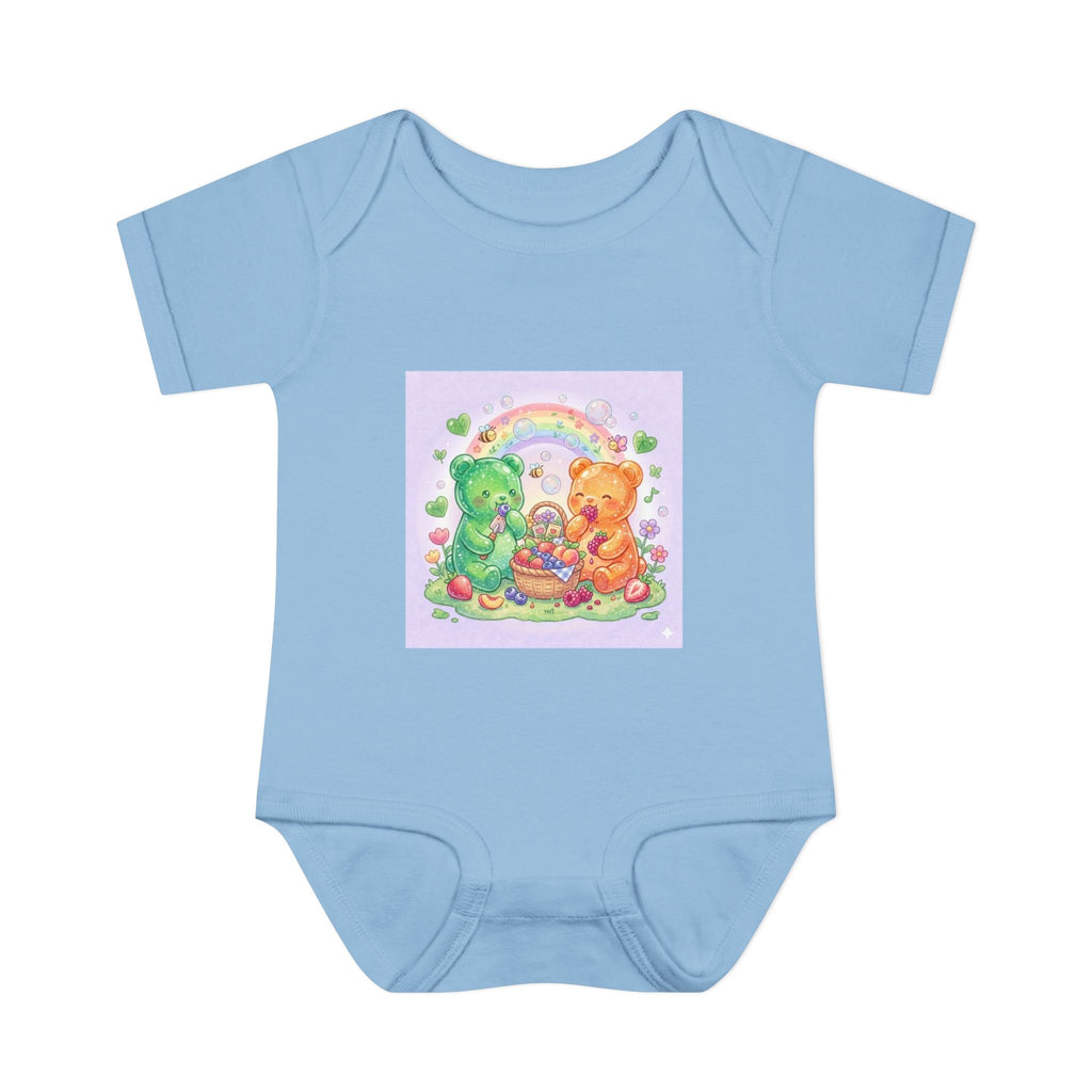 Fruit Garden Eating Gooey Gummy Bears Infant Bodysuit — Baby Shower Gift