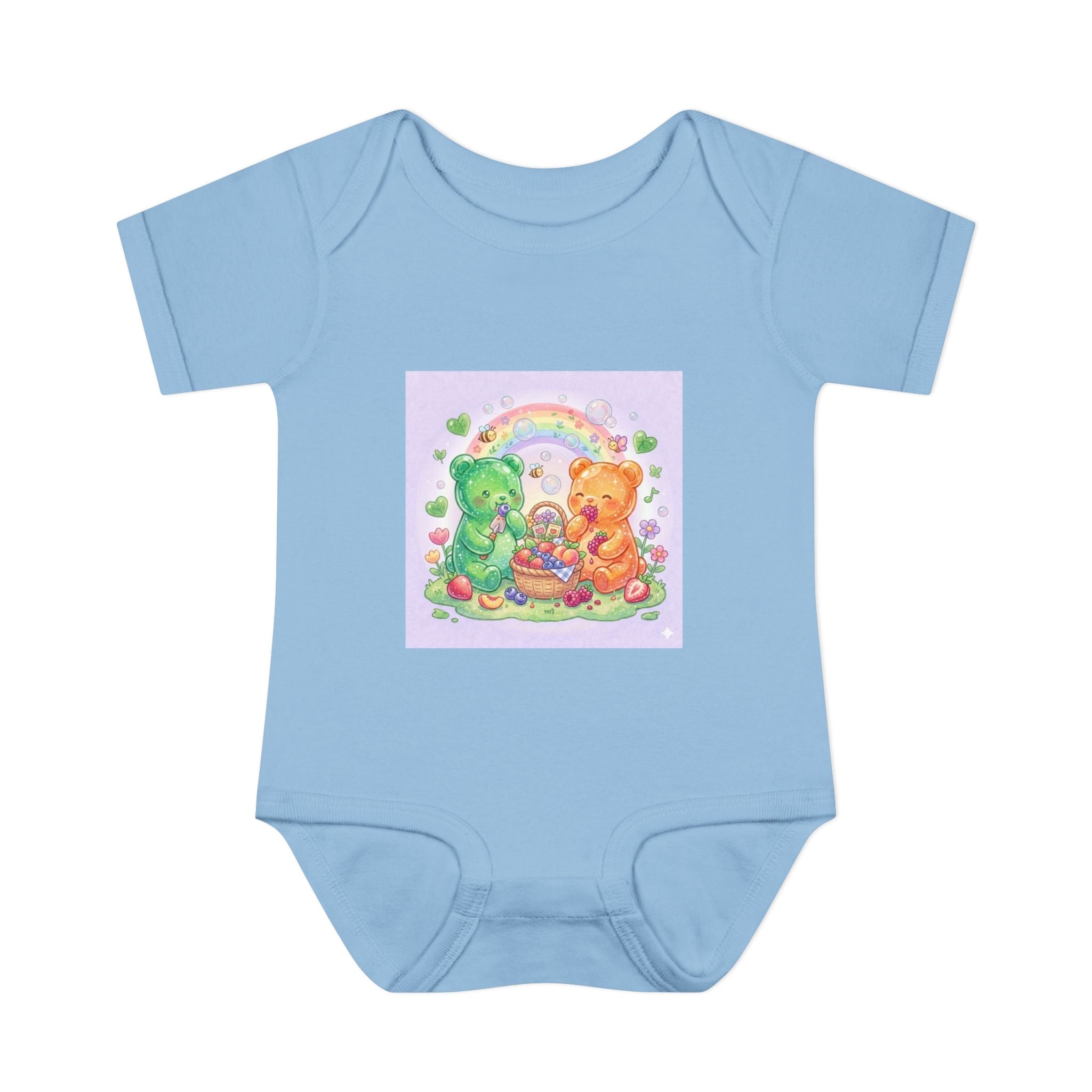 Fruit Garden Eating Gooey Gummy Bears Infant Bodysuit — Baby Shower Gift