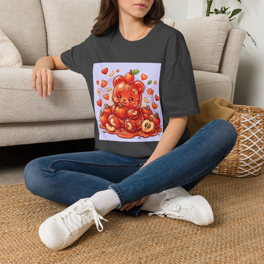 Scrumptious Cashew Apple, Oozy Gummy Bear Friend — Kawaii Graphic Shirt