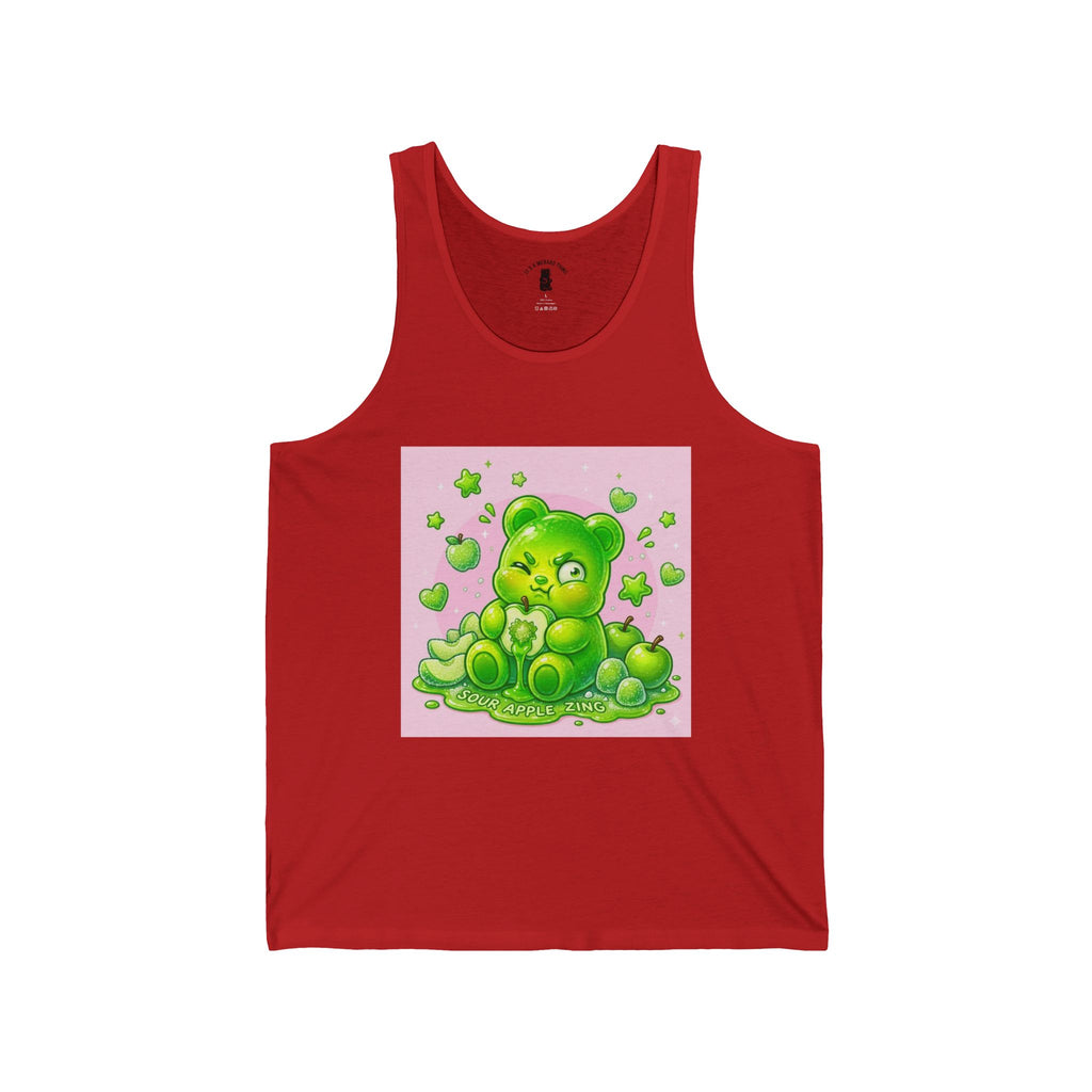 Sour Green Apple Gooey Gummy Bear Friend — Kawaii Graphic Tank top