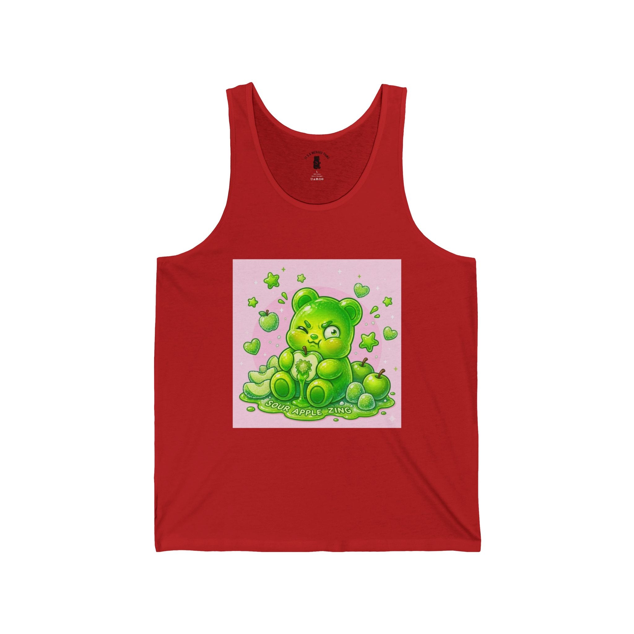 Sour Green Apple Gooey Gummy Bear Friend — Kawaii Graphic Tank top